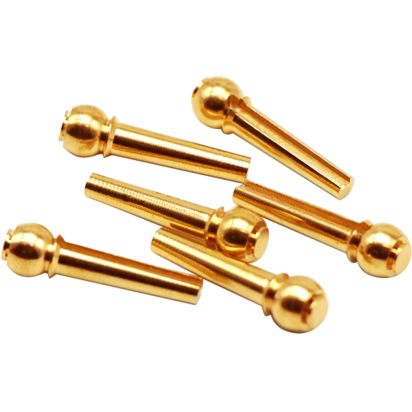 Paq 6 Pines Clavijas P/ Puente de Guitarra Repuestos Laton Dorado (6 pz) - Imagen 9