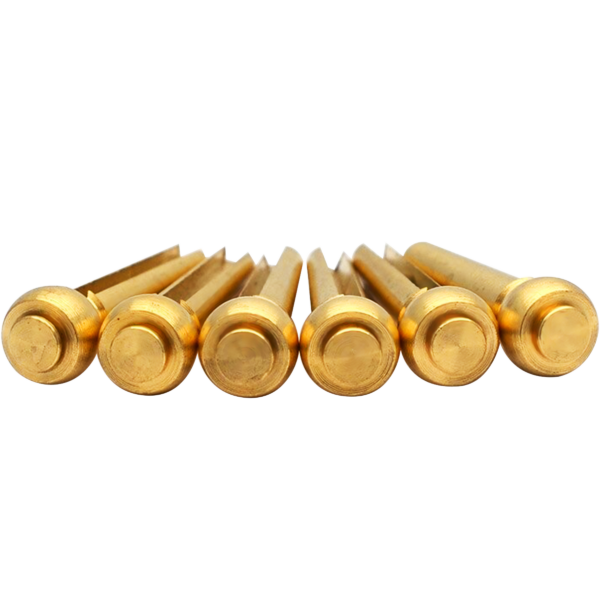 Paq 6 Pines Clavijas P/ Puente de Guitarra Repuestos Laton Dorado (6 pz) - Imagen 10