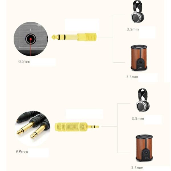 Adaptador de Audio Estereo 6.5mm - 3.5mm Plug Auxiliar - Imagen 3