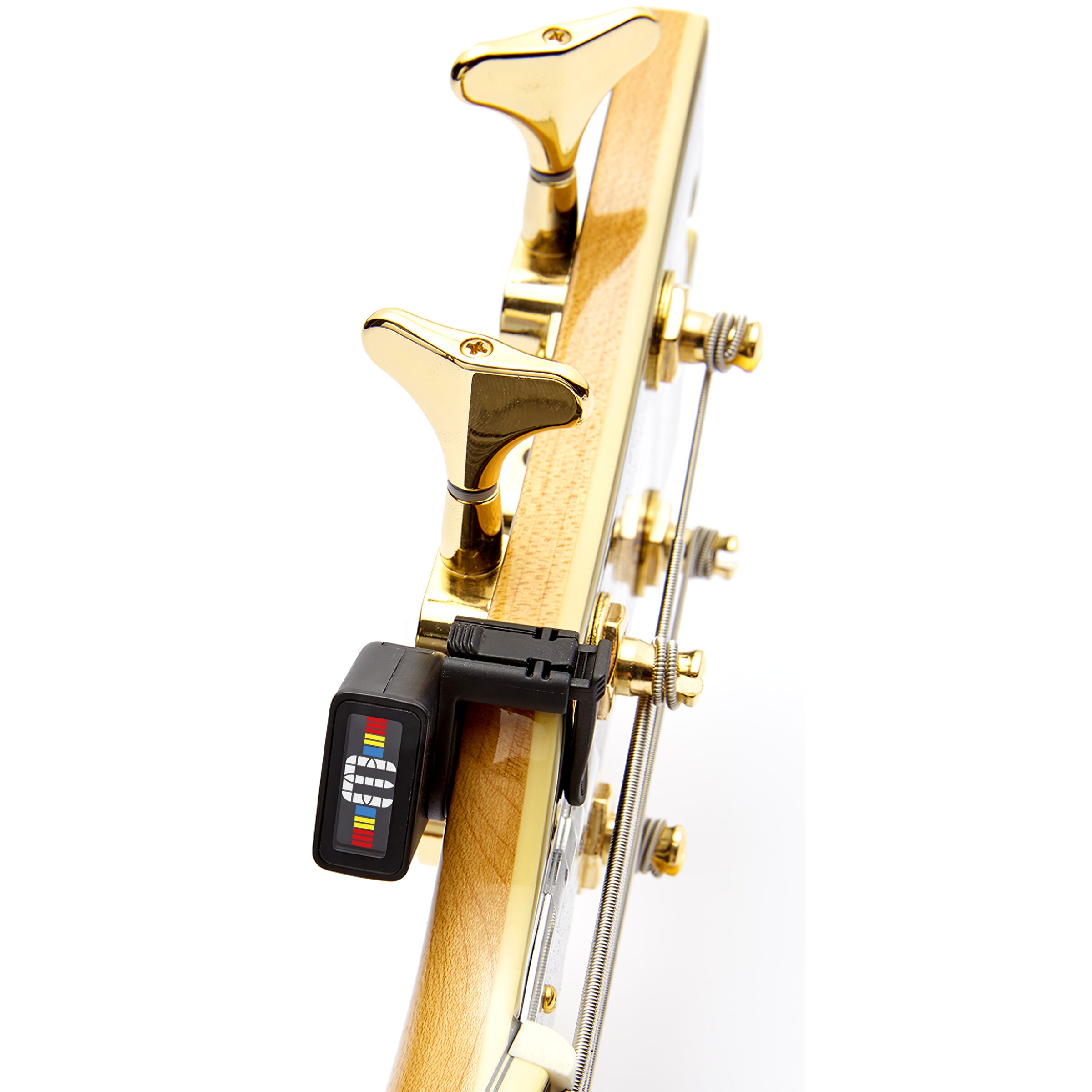 Afinador digital Planet Waves PW‑CT‑12MIC , clip giratorio 360°, pantalla LCD a color, portátil y compatible con guitarra, bajo, mandolina, ukelele y banjo.