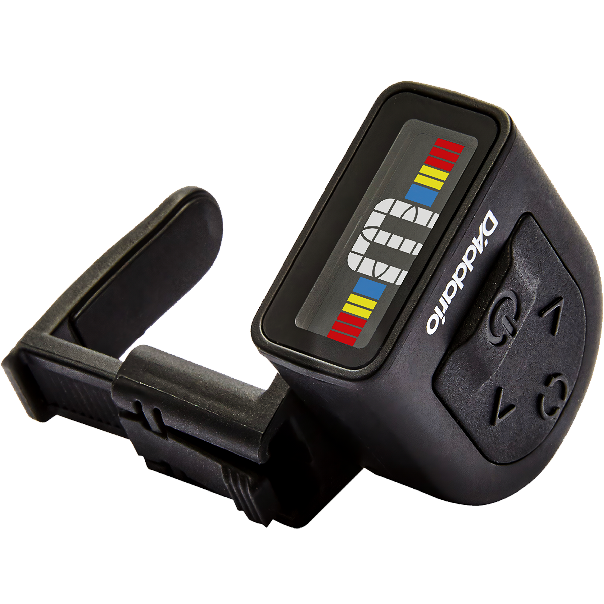 Afinador digital Planet Waves PW‑CT‑12MIC , clip giratorio 360°, pantalla LCD a color, portátil y compatible con guitarra, bajo, mandolina, ukelele y banjo.