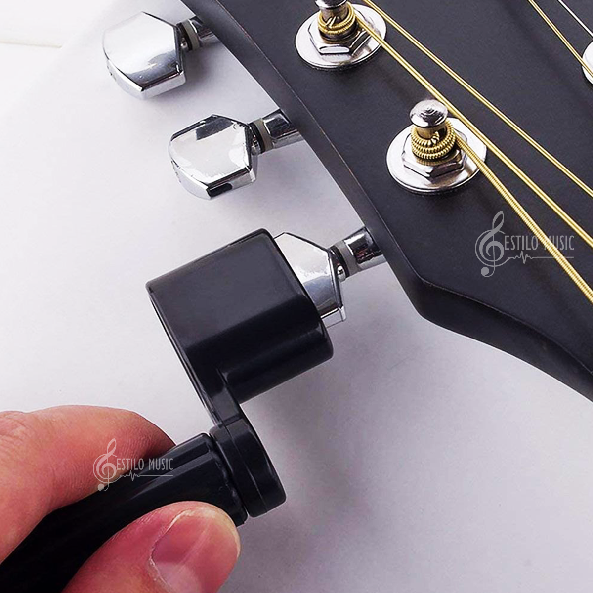 Bobinadora de Cuerdas para guitarra multifuncional marca Estilo Music enrollador y desenrollador de cuerdas con extractor de pines de puente