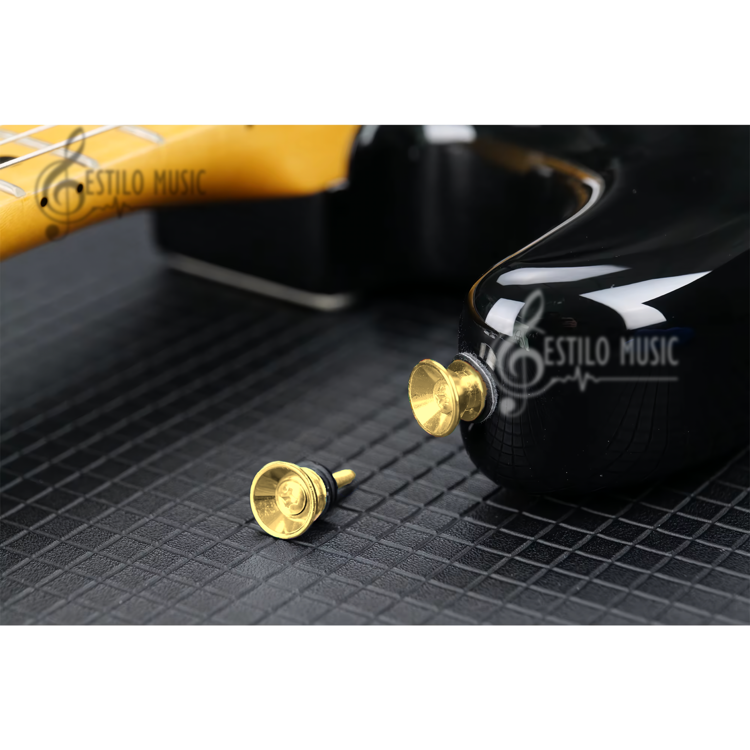 Par de Botones Tornillos para correa de guitarra acústica con tornillos de montaje