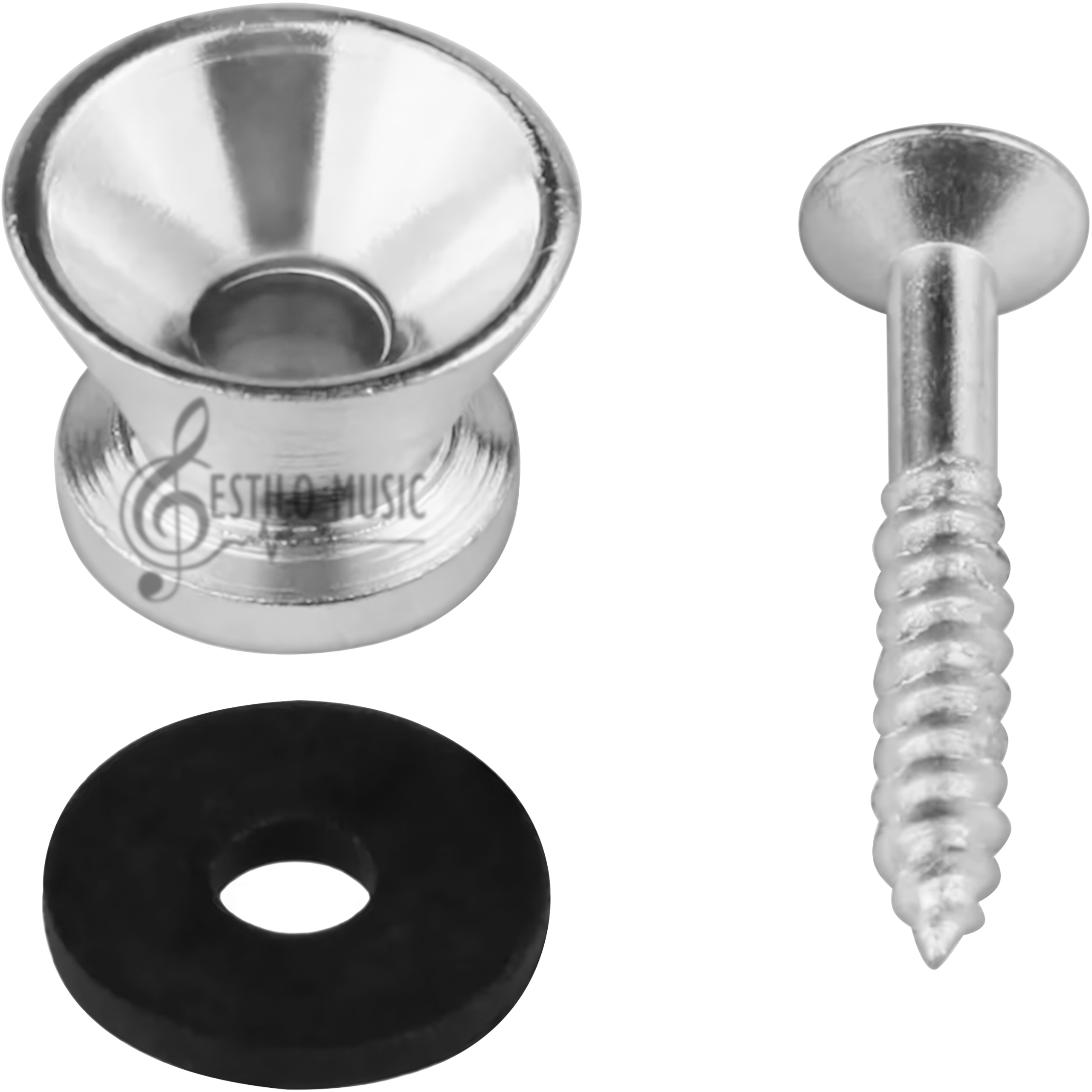 Par de Botones Tornillos para correa de guitarra acústica con tornillos de montaje