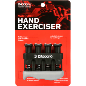 Ejercitador de mano D'Addario Varigrip PW-VG-01 – herramienta ergonómica con tensión variable para dedos, manos y antebrazos