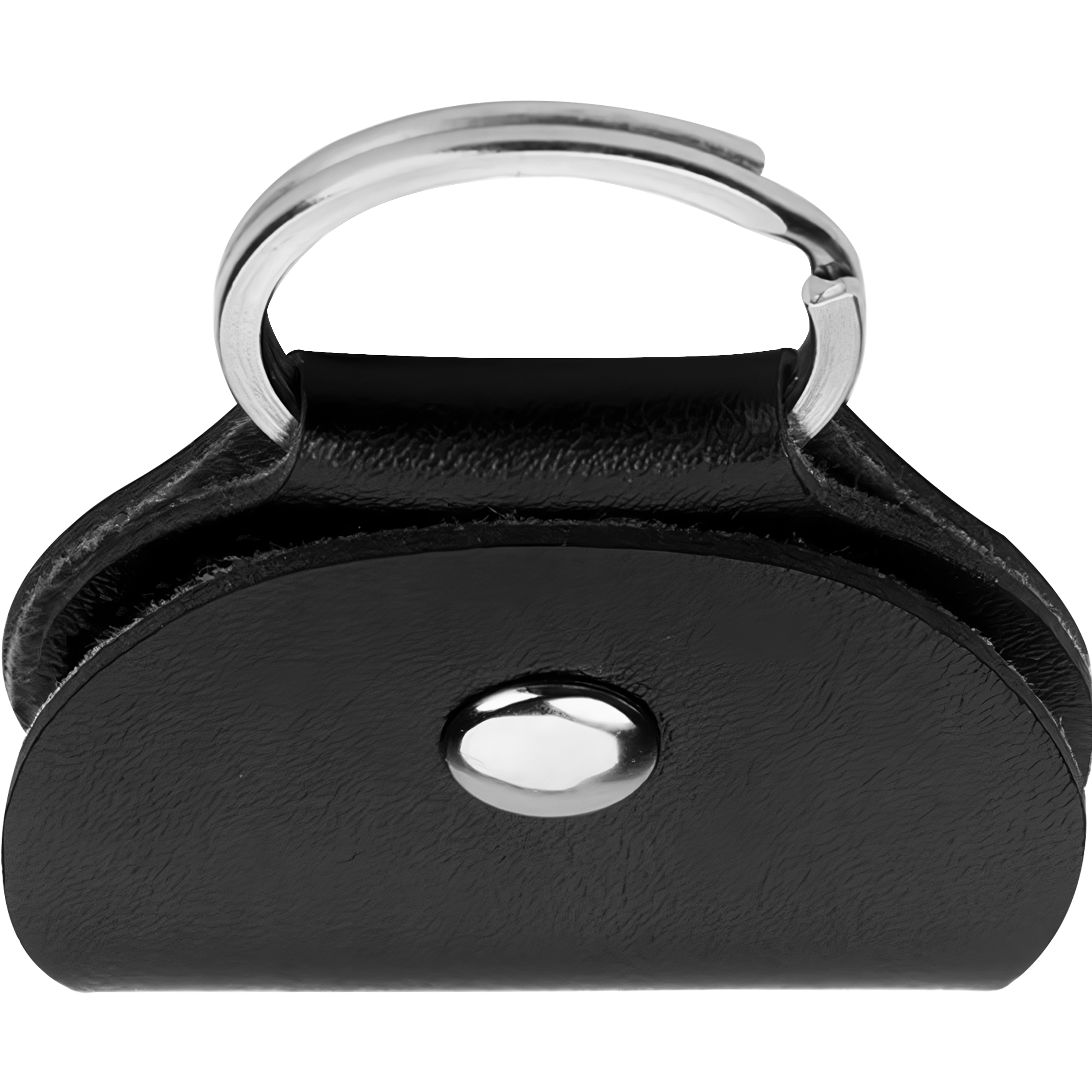 Porta Puas de cuero tipo llavero para guitarra acústica, pick holder compacto con gancho colgante