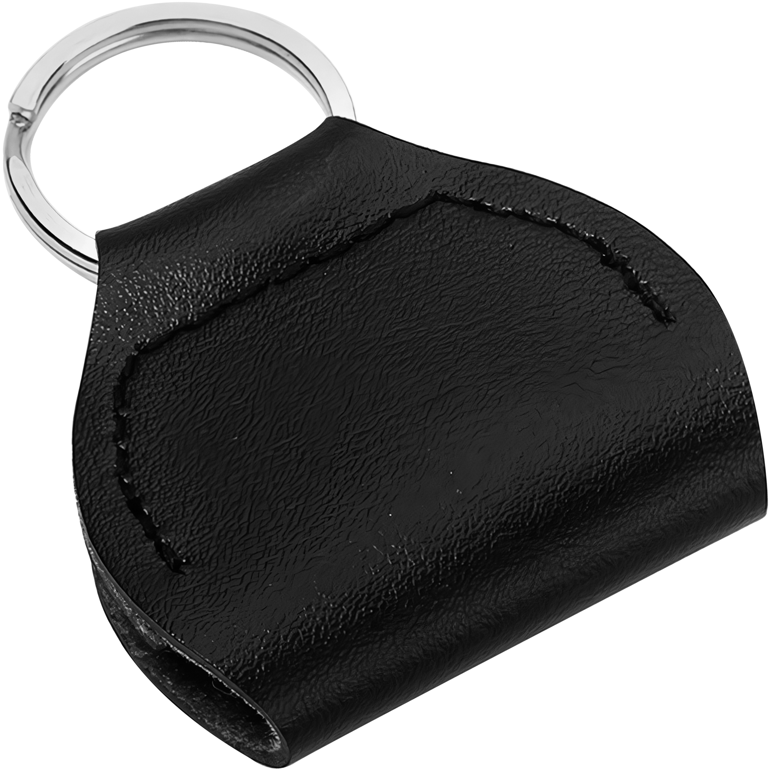 Porta Puas de cuero tipo llavero para guitarra acústica, pick holder compacto con gancho colgante