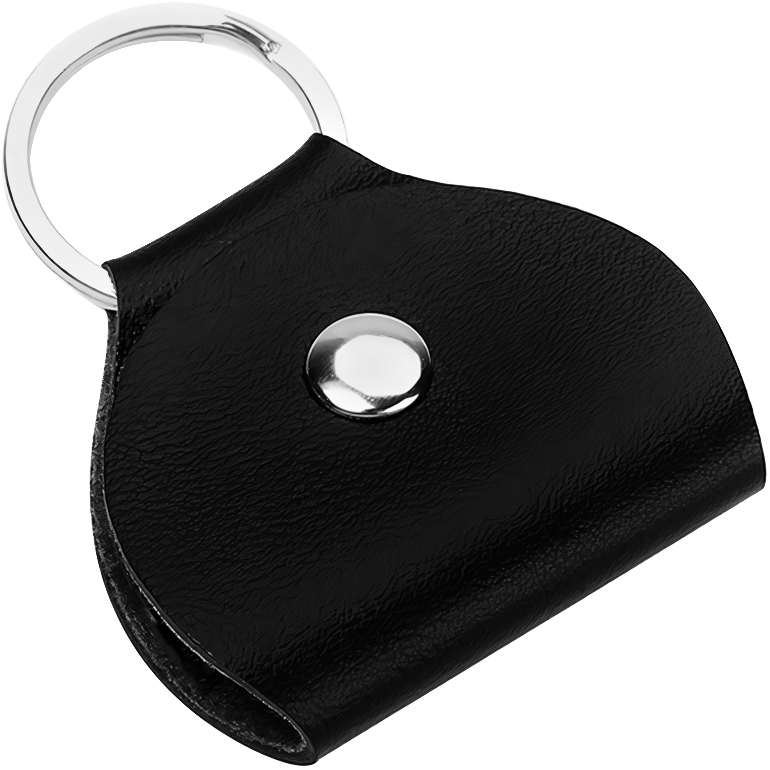 Porta Puas de cuero tipo llavero para guitarra acústica, pick holder compacto con gancho colgante