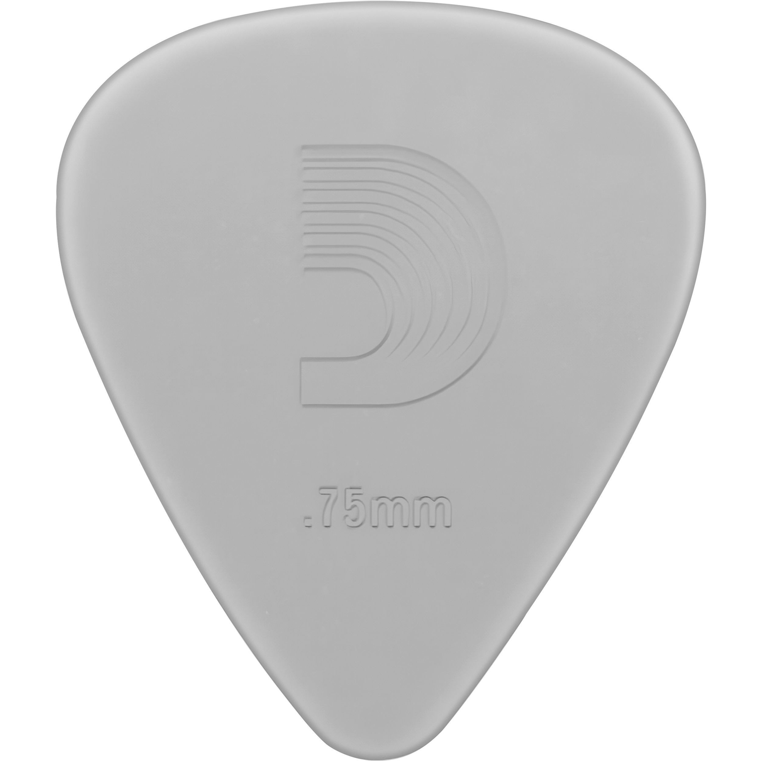 10 Plumillas Nyflex Daddario de nylon calibre 0.75 mm, paquete original con patrón de agarre, tono cálido y sensación flexible para guitarristas 1NFX4-10