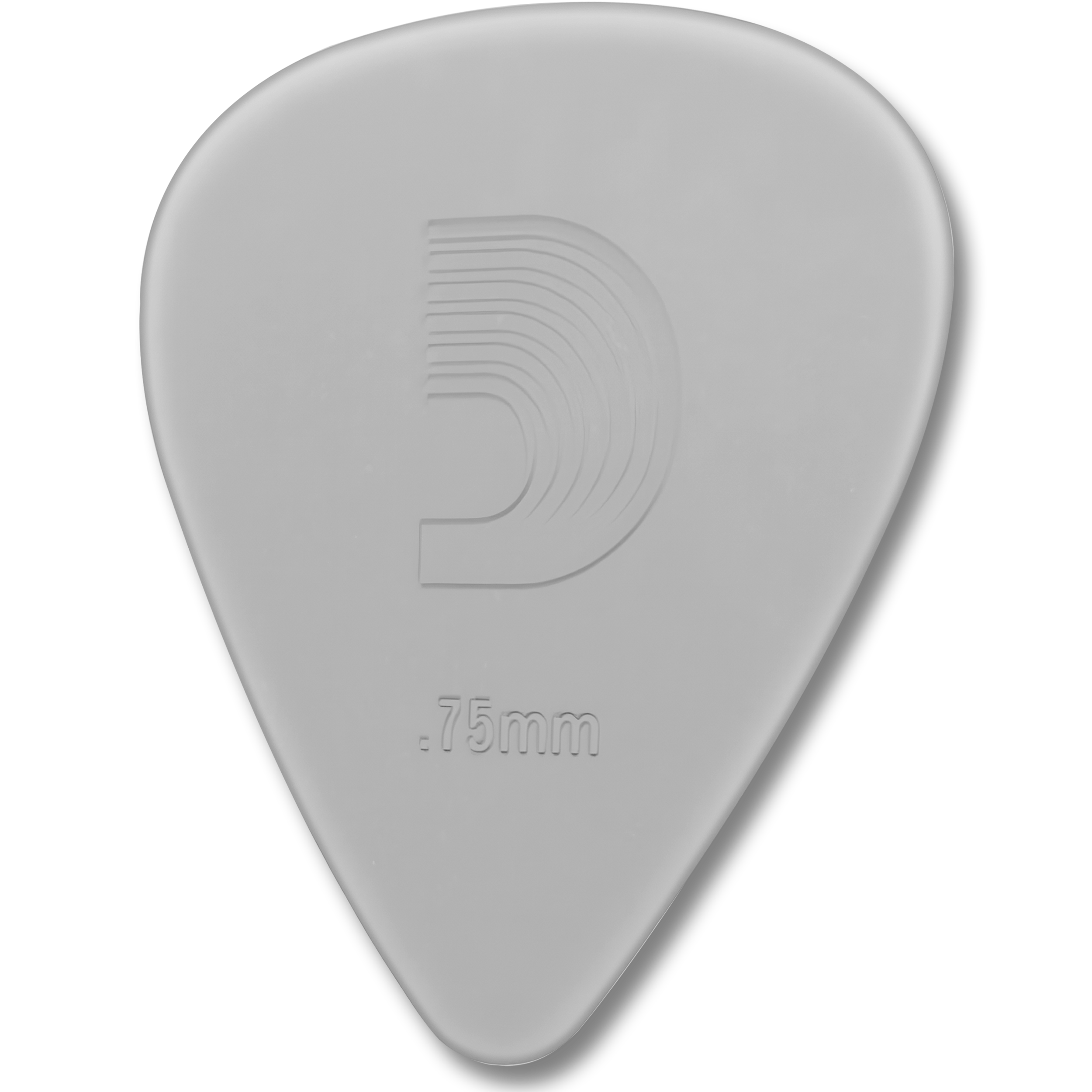 10 Plumillas Nyflex Daddario de nylon calibre 0.75 mm, paquete original con patrón de agarre, tono cálido y sensación flexible para guitarristas 1NFX4-10