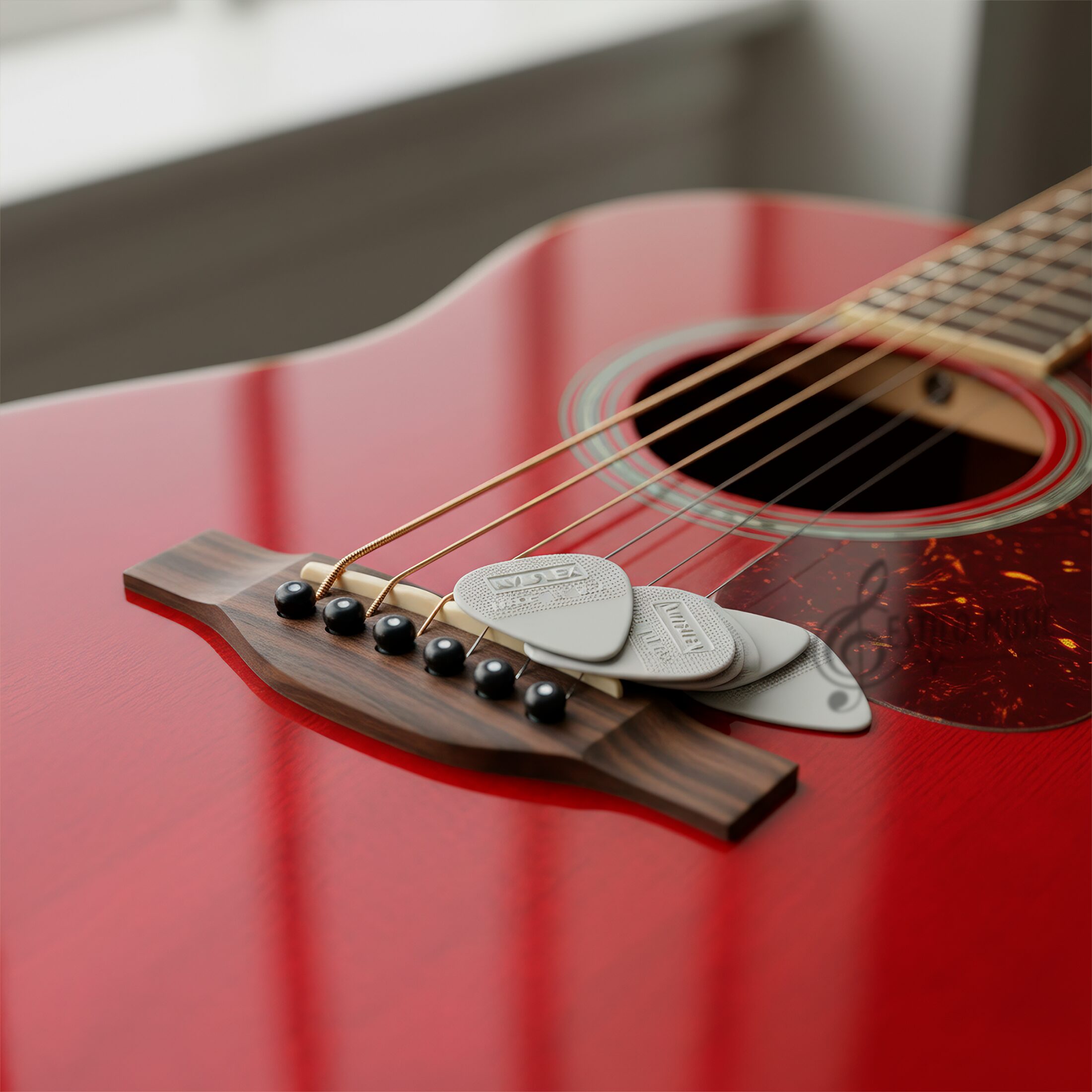 10 Plumillas Nyflex Daddario de nylon calibre 0.75 mm, paquete original con patrón de agarre, tono cálido y sensación flexible para guitarristas 1NFX4-10