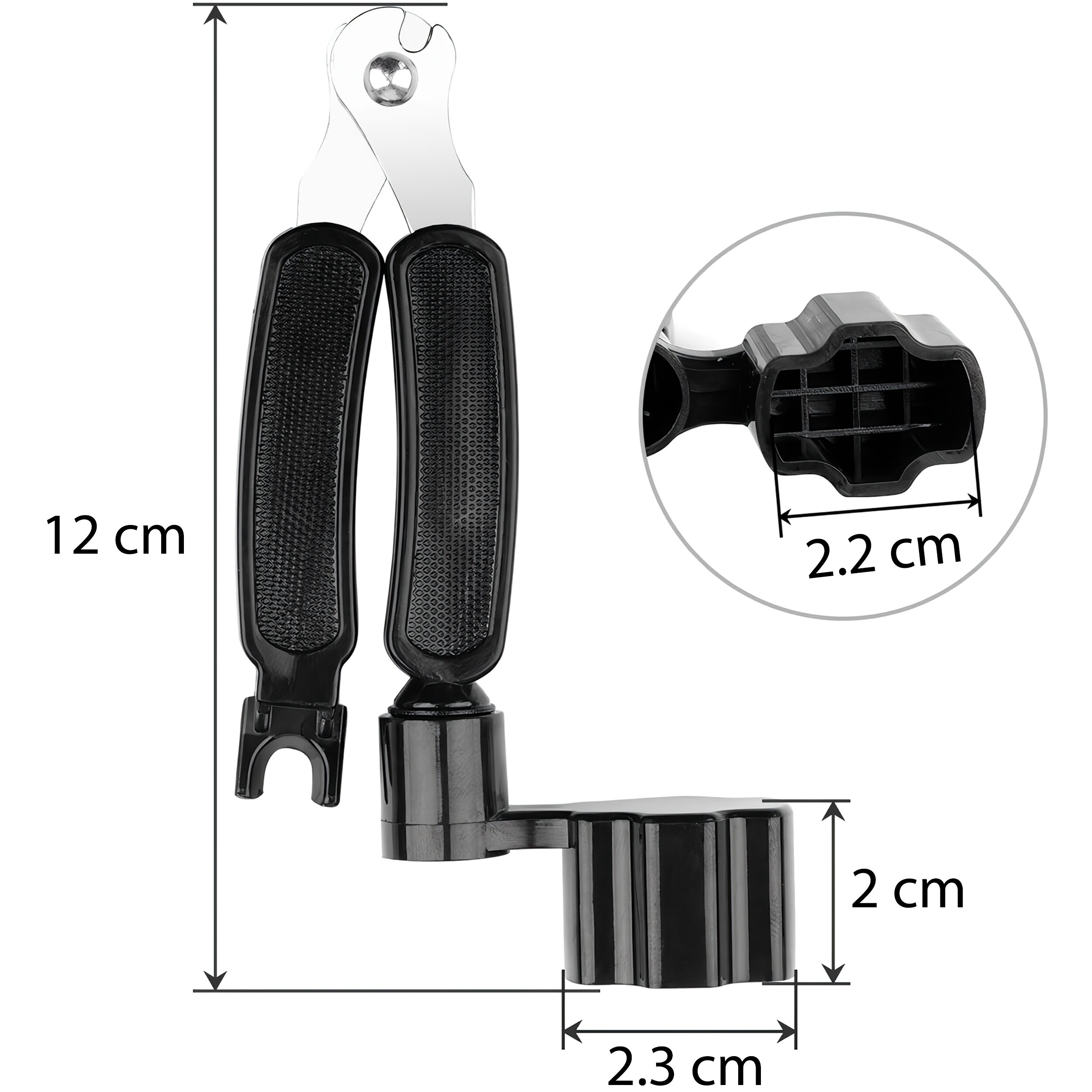Bobinadora de Cuerdas Estilo Music modelo multifuncional 3 en 1: enrollador de cuerdas, cortador y quita-pines para guitarra BG3