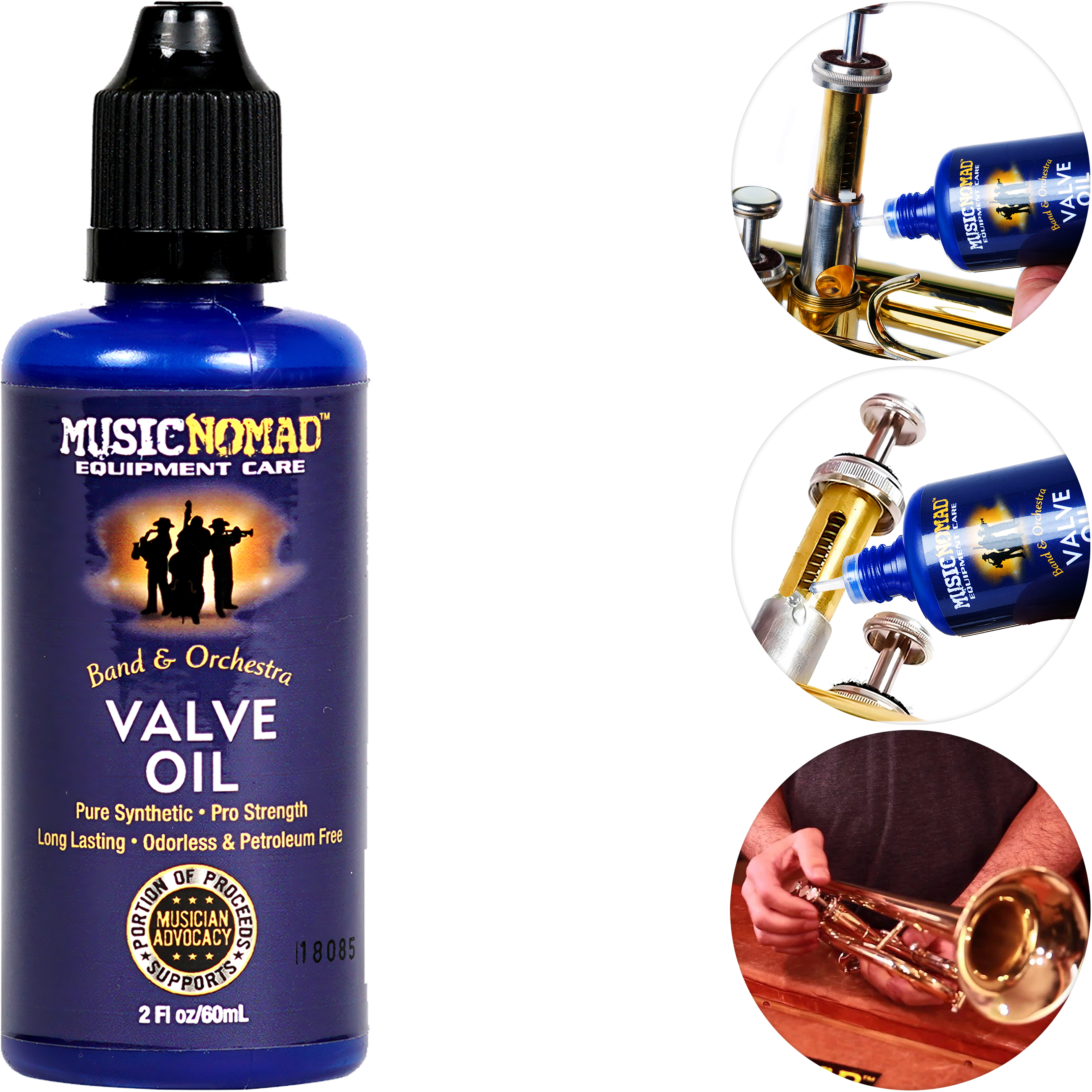 Aceite Embolo MN703 Music Nomad – aceite sintético para válvulas, fórmula pura, no tóxico, acción rápida y duradera