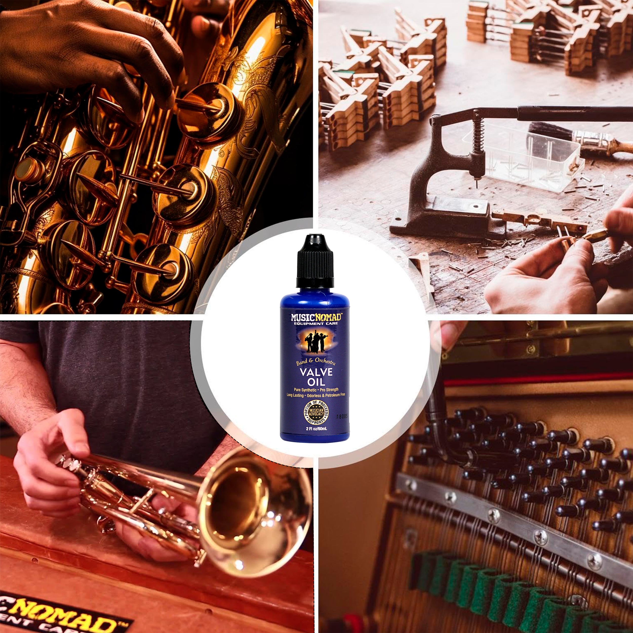 Aceite Embolo MN703 Music Nomad – aceite sintético para válvulas, fórmula pura, no tóxico, acción rápida y duradera