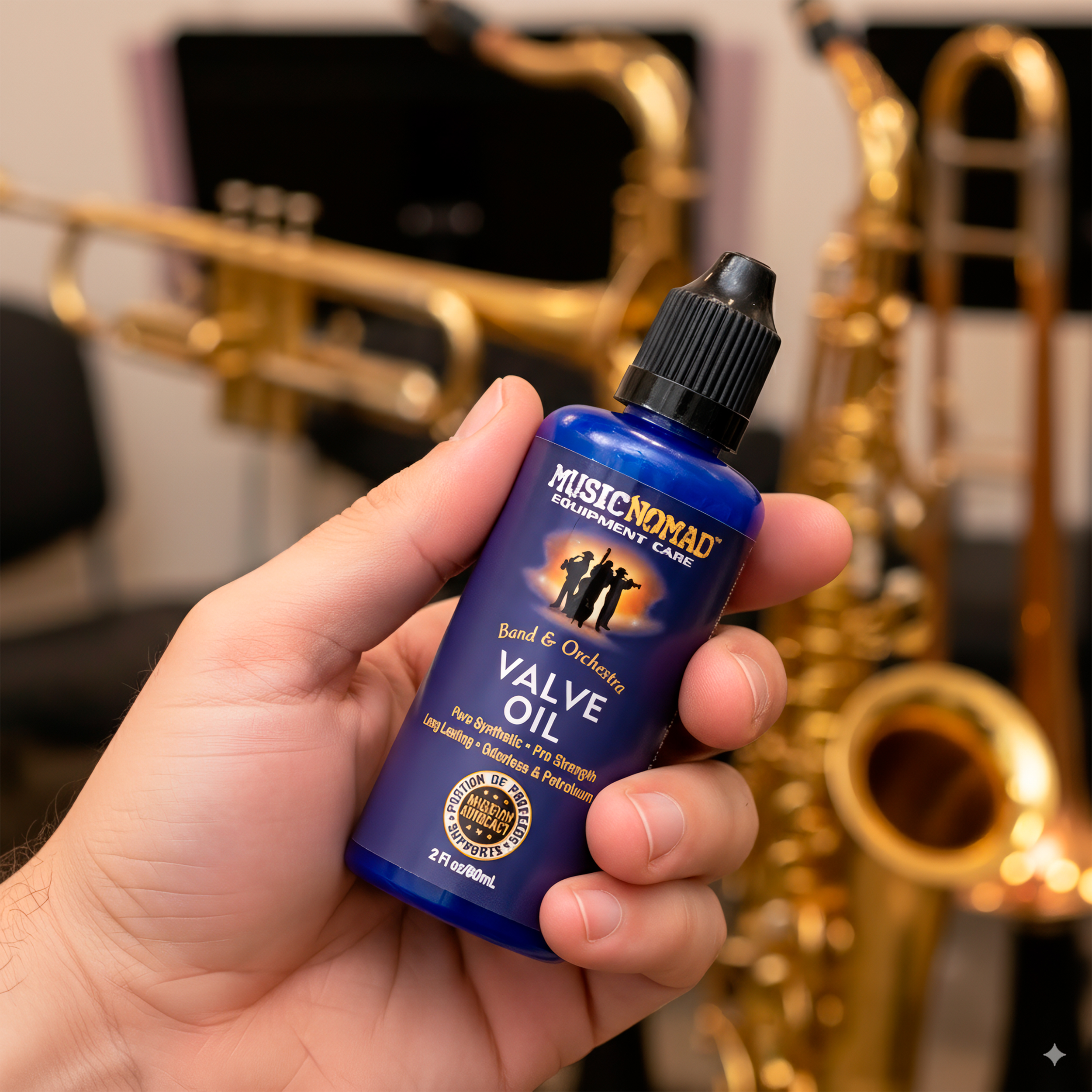 Aceite Embolo MN703 Music Nomad – aceite sintético para válvulas, fórmula pura, no tóxico, acción rápida y duradera