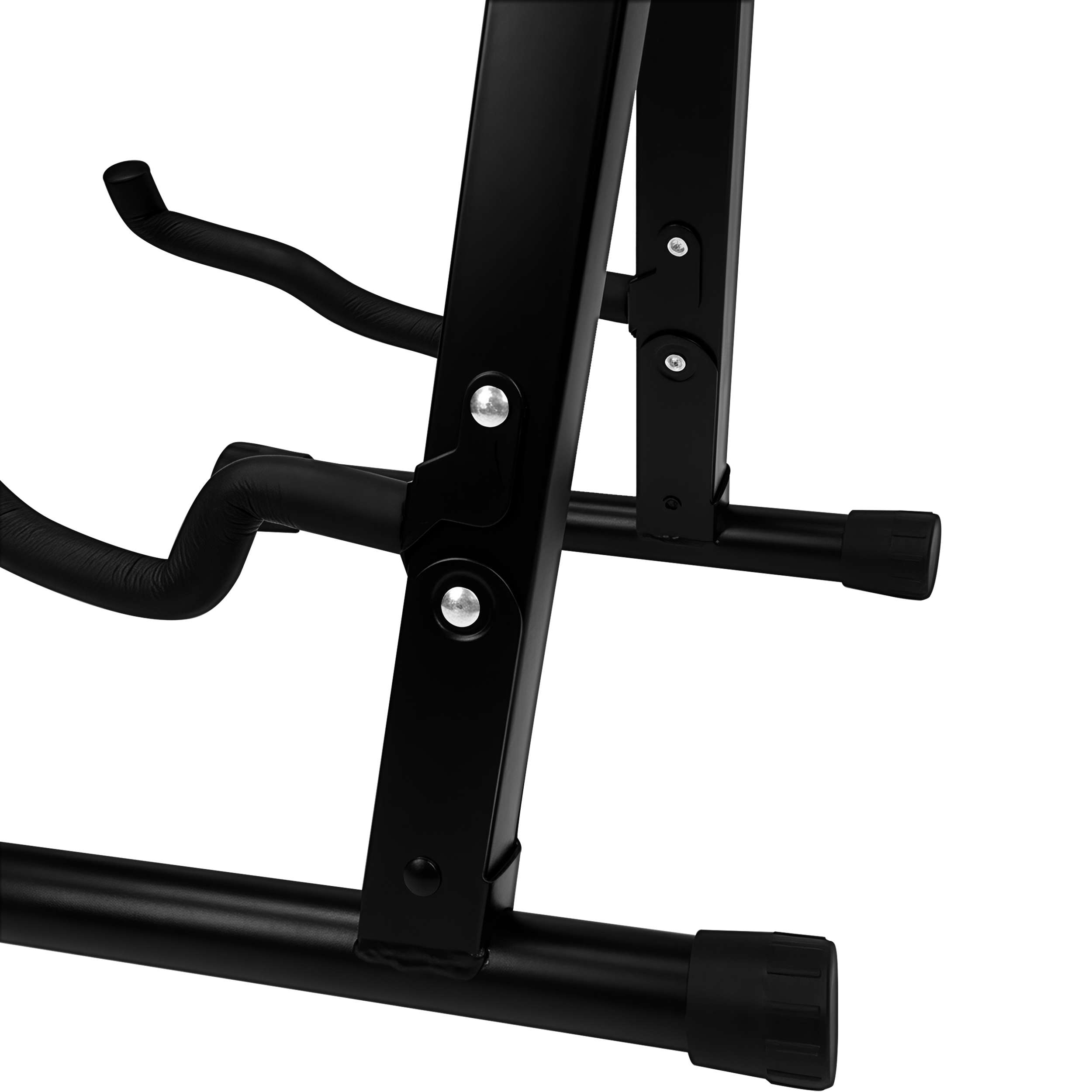 Base Soporte de Guitarra plegable metálica con recubrimiento de silicón antideslizante, diseño compacto para viaje, violin, bajo, guitarra electrica, bajoloche, banjo, mandolina RM44