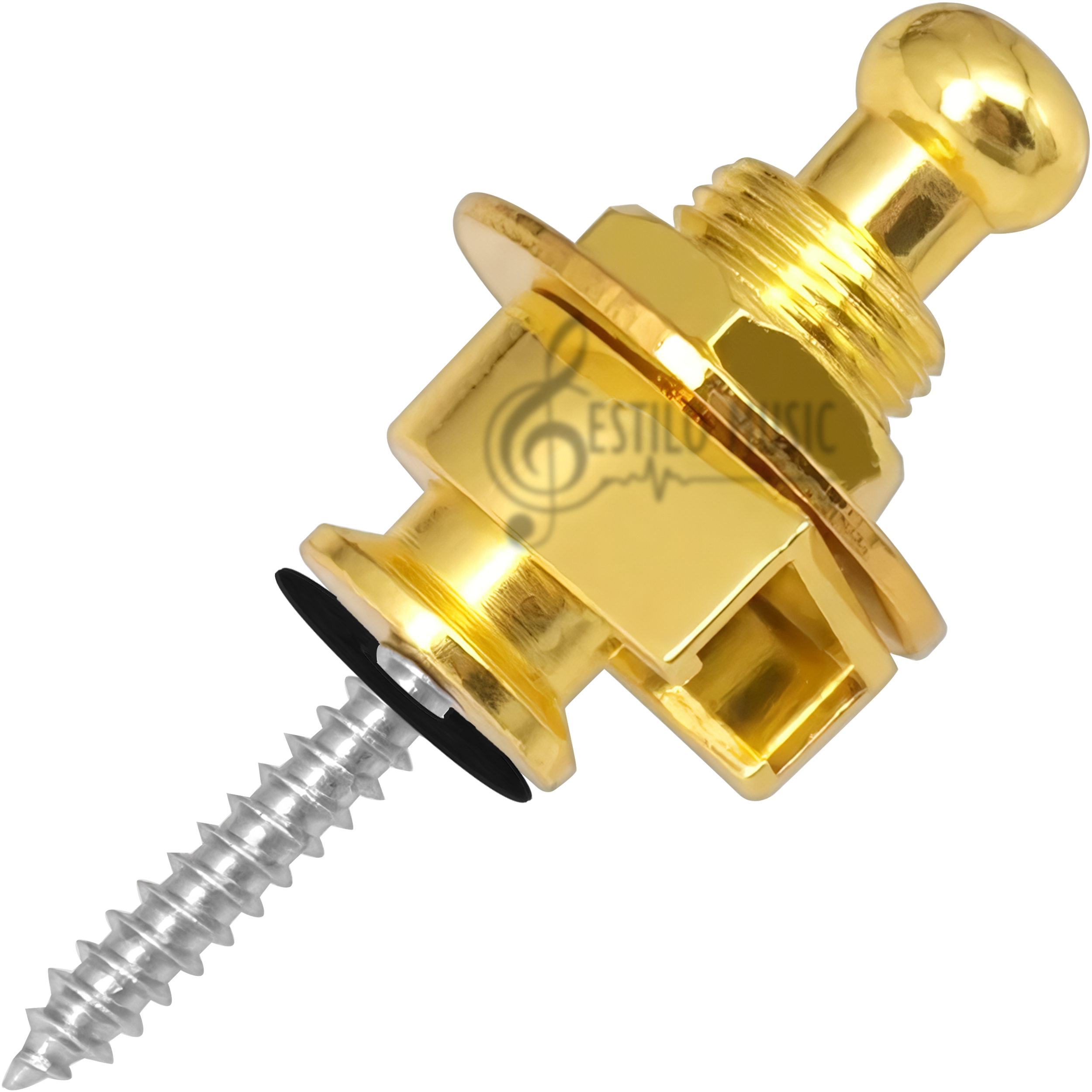 Botones metálicos desmontables para correa de guitarra acústica – set de dos, metal duradero y estilo elegante Juego de botones para correa strap desmontables, diseño metálico resistente para guitarra acústica TQPG Straplocks