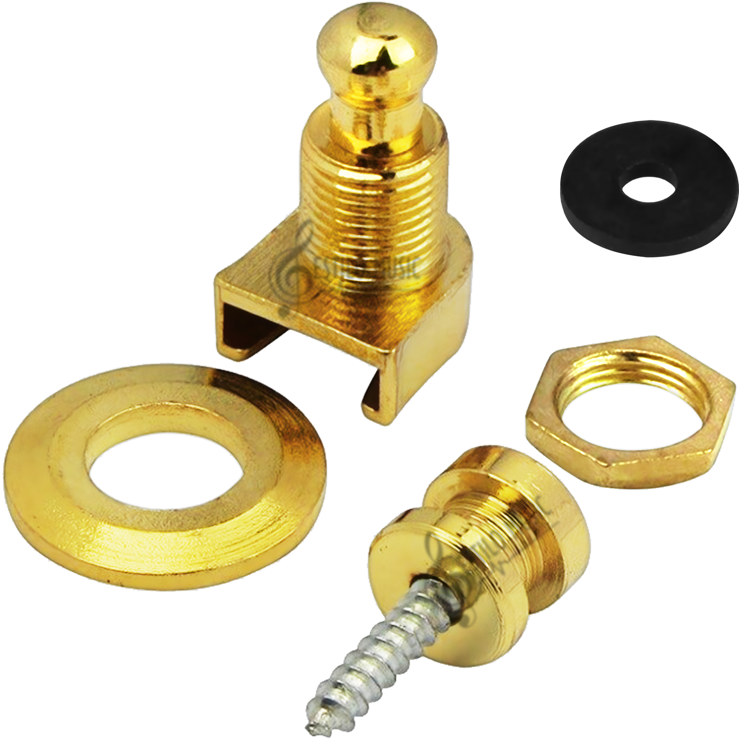 Botones metálicos desmontables para correa de guitarra acústica – set de dos, metal duradero y estilo elegante Juego de botones para correa strap desmontables, diseño metálico resistente para guitarra acústica TQPG Straplocks