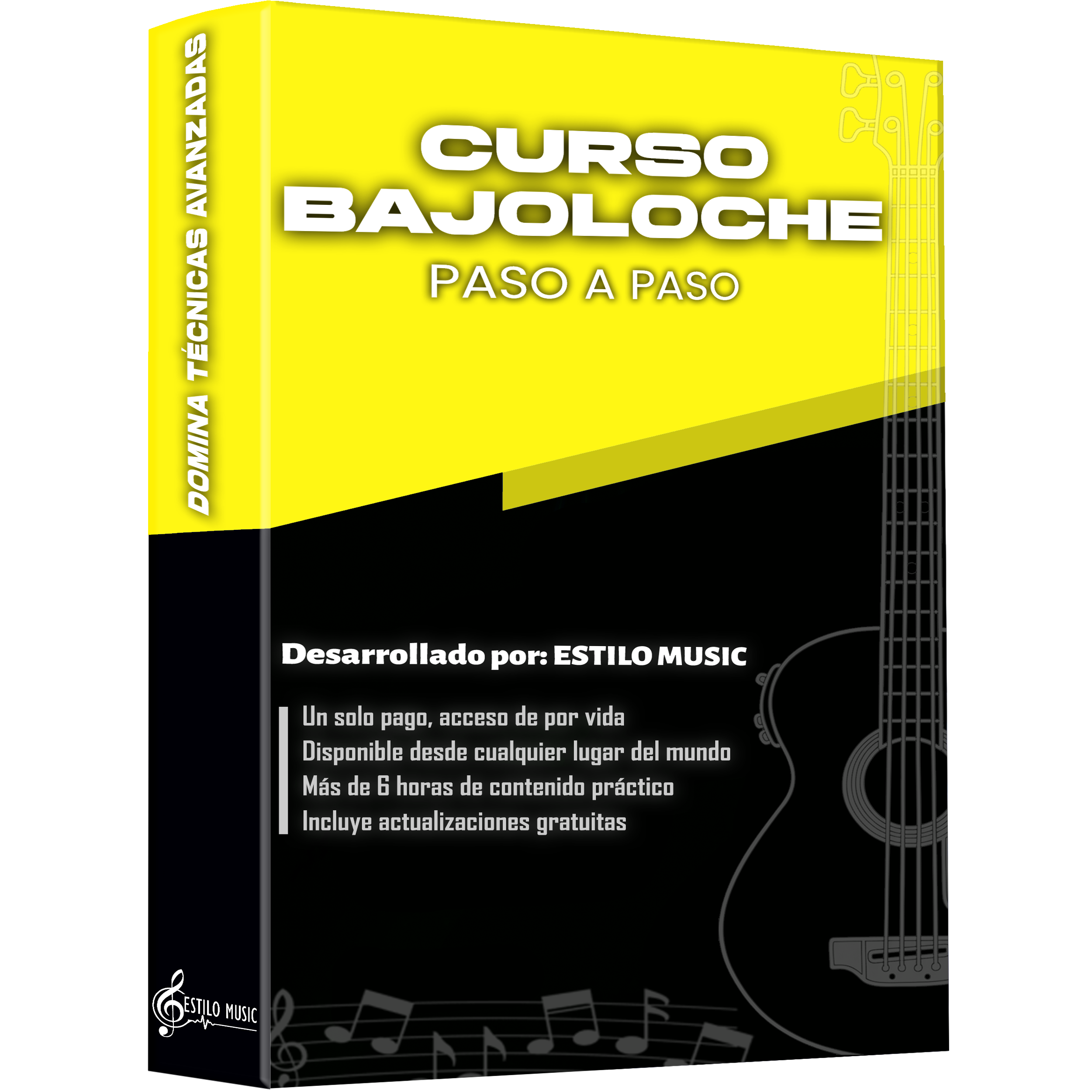 Curso de Bajoloche bajo acústico – lecciones de afinación, posiciones de manos y uso de cuerdas paso a paso, con actualizaciones gratuitas CURS BAJOLOCHE