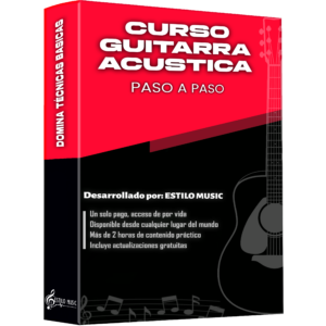 Curso Guitarra Acústica Estilo Music – aprende a tocar paso a paso desde cero con lecciones estructuradas y videos intuitivos CURS ACUSTICA