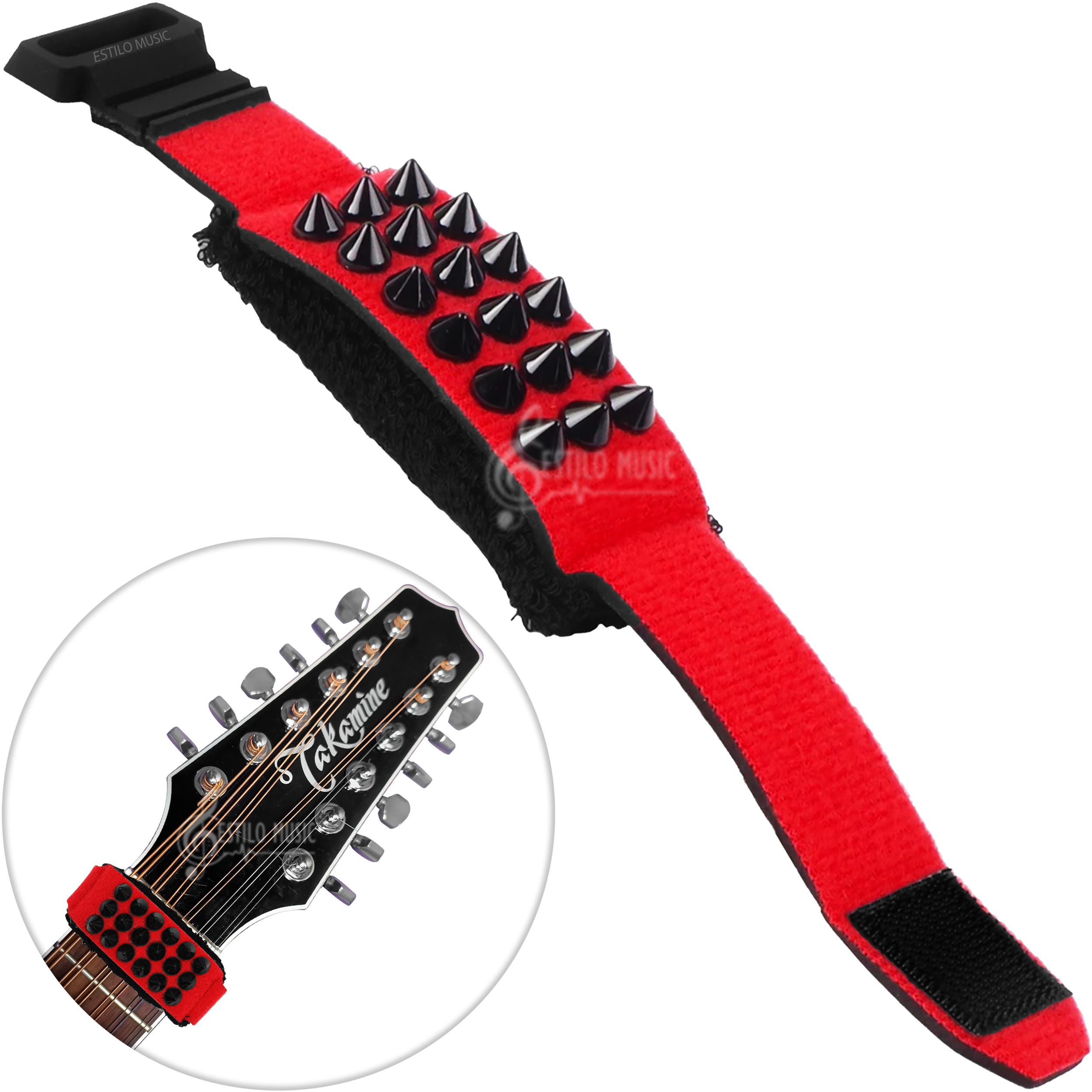 Fretwrap muteador de cuerdas ajustable de 20 cm, algodón suave para silenciar armónicos en guitarra sordina silenciador muteador FWGA