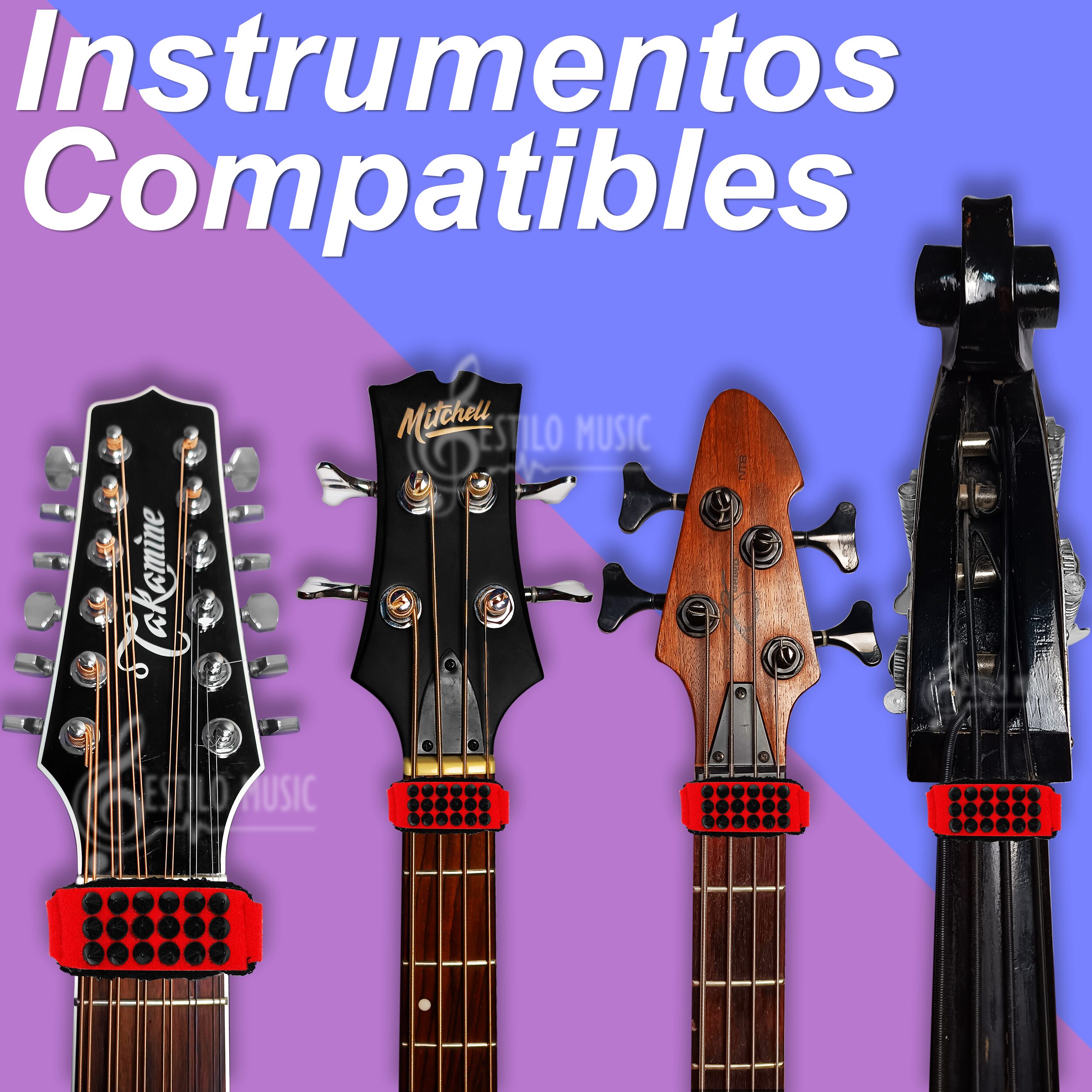 Fretwrap muteador de cuerdas ajustable de 20 cm, algodón suave para silenciar armónicos en guitarra sordina silenciador muteador FWGA