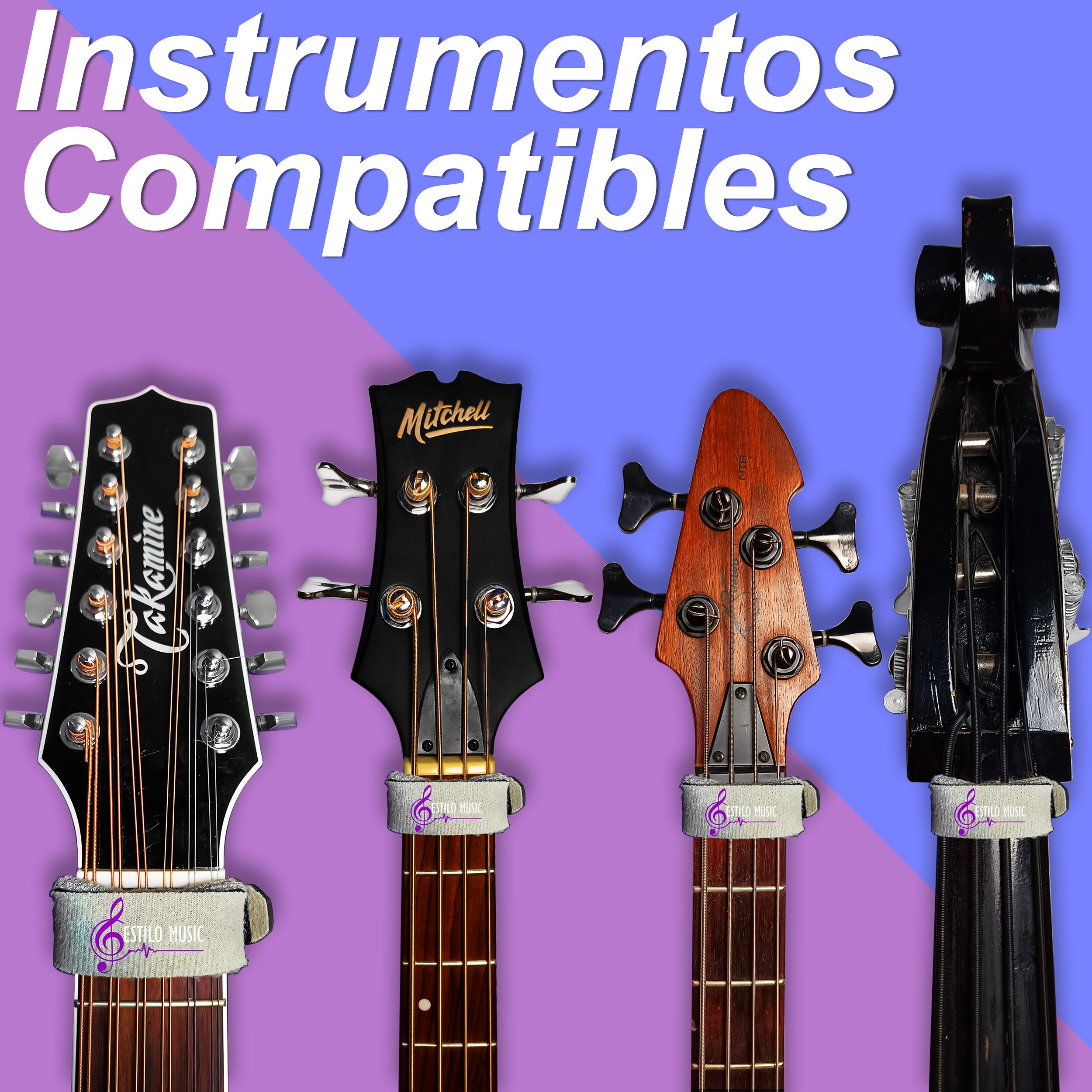 Fretwrap muteador de cuerdas ajustable de 20 cm, algodón suave para silenciar armónicos en guitarra sordina silenciador muteador