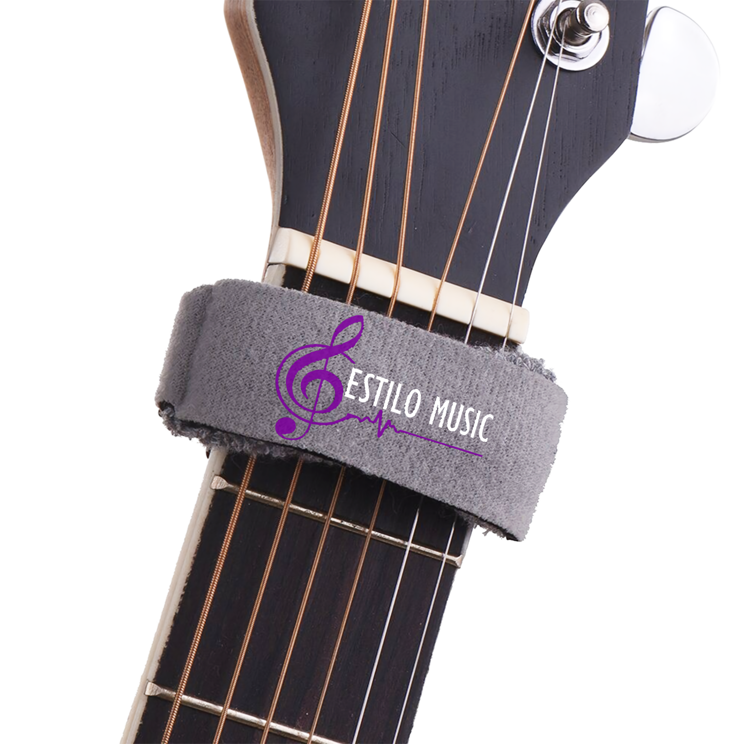 Fretwrap muteador de cuerdas ajustable de 20 cm, algodón suave para silenciar armónicos en guitarra sordina silenciador muteador