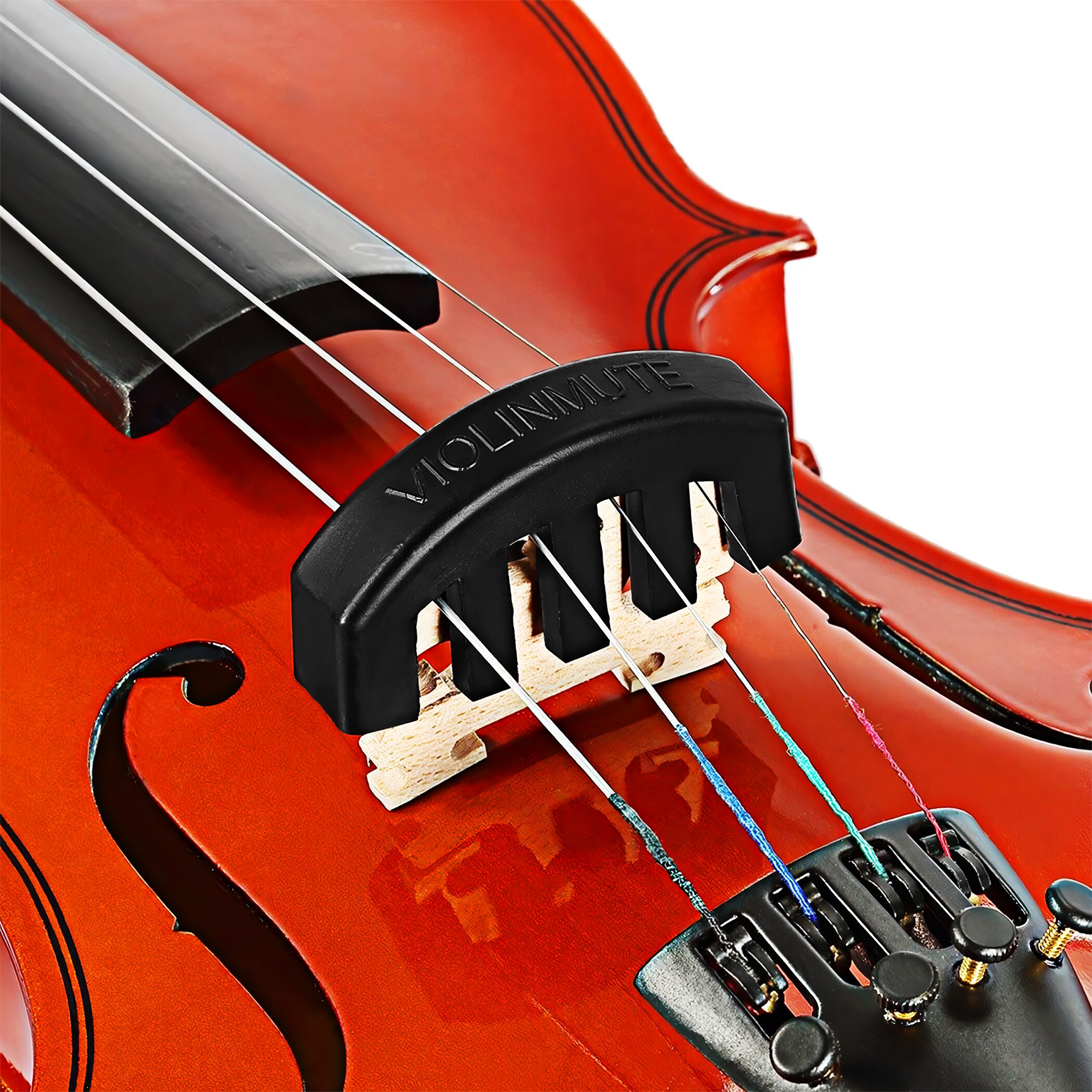 Muteador Violin Fretwrap silenciador para violín 4/4 y 3/4, material suave sin dañar cuerdas