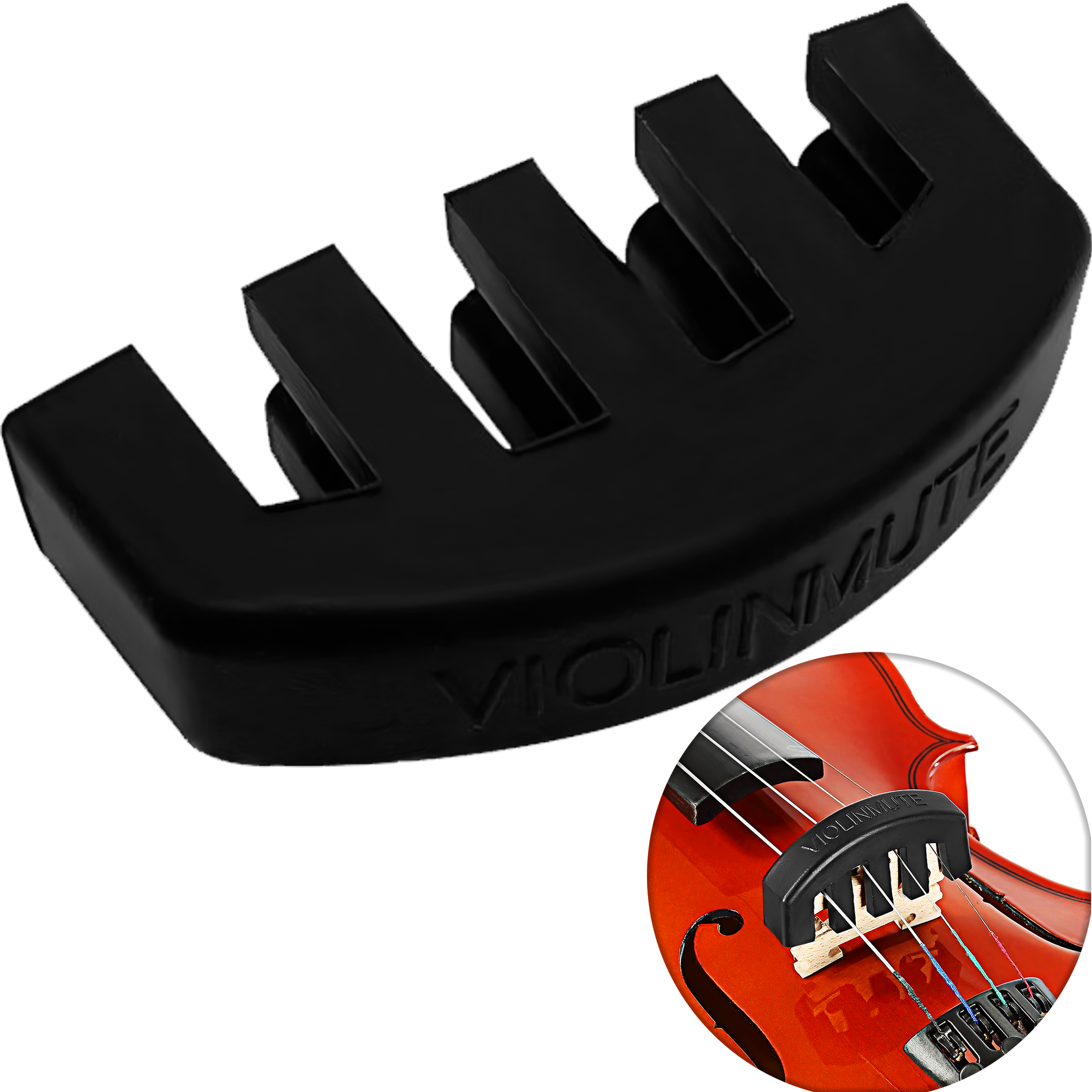 Muteador Violin Fretwrap silenciador para violín 4/4 y 3/4, material suave sin dañar cuerdas