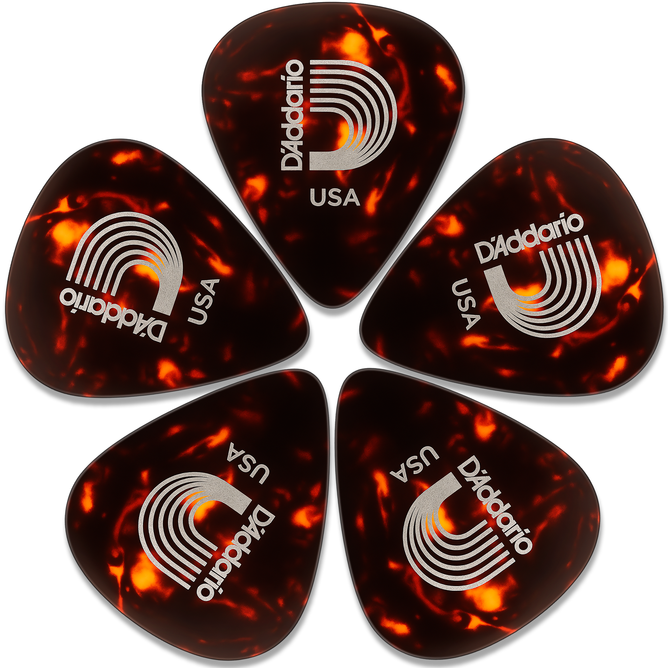 Puas Celuloide Daddario Planet Waves, paquete de 10 púas guitarra, diseño concha natural, calibre grueso 1mm, 0.5mm, 0.7mm, tono cálido y tacto cómodo - 1CSH6-10 1CSH4-10 1CSH2-10