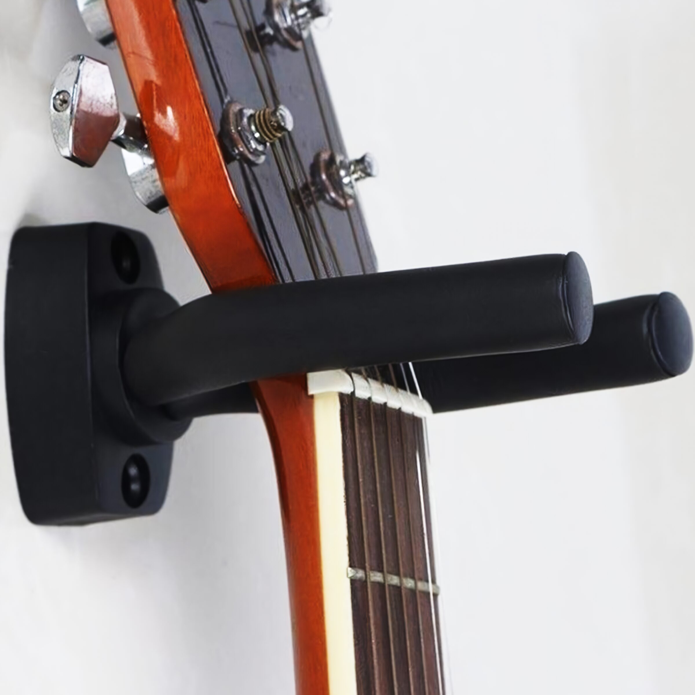 Soporte de Pared Guitarra para instrumentos de cuerda ideal para guitarra acústica, bajo y ukelele, diseño robusto y seguro SOPGA