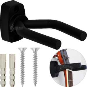 Soporte de Pared Guitarra para instrumentos de cuerda ideal para guitarra acústica, bajo y ukelele, diseño robusto y seguro SOPGA