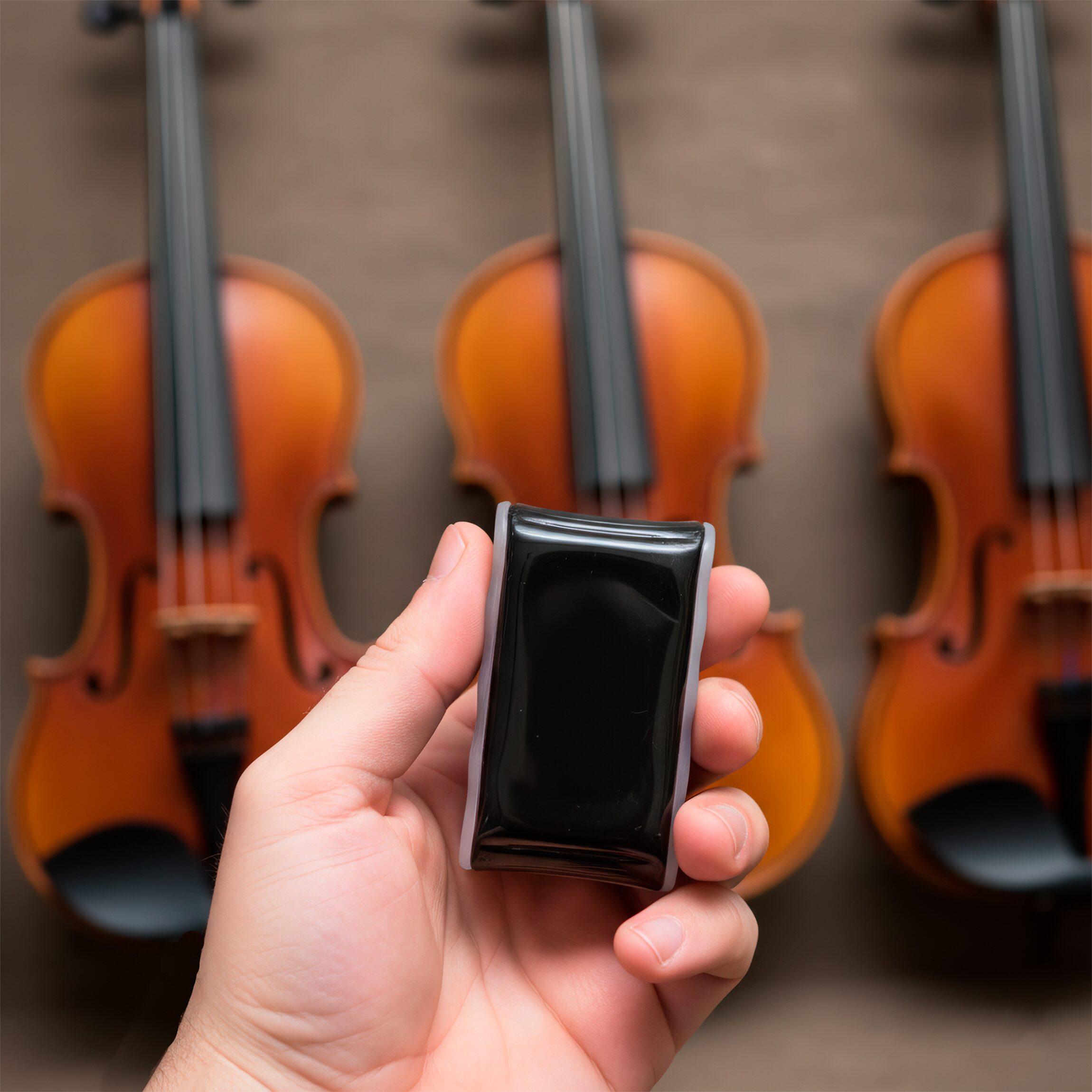 Brea Violin VR300 Daddario resina natural oscura con canal plástico para agarre fácil, ideal para crin o pelo sintético, fabricada en USA