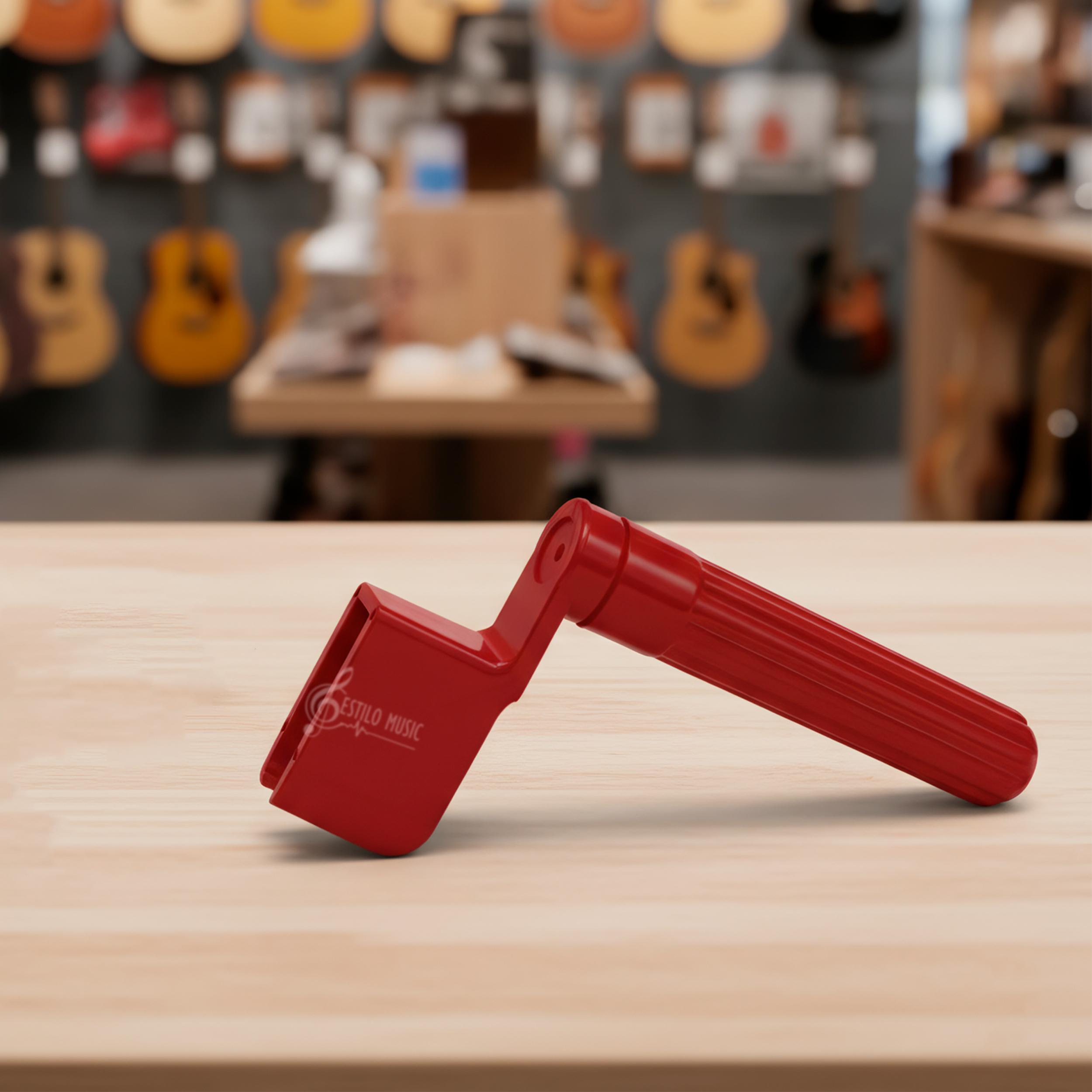 Bobinadora de Cuerdas Maxtone de plástico para guitarra acústica y eléctrica con función para enrollar y aflojar cuerdas - GW15 ROJO