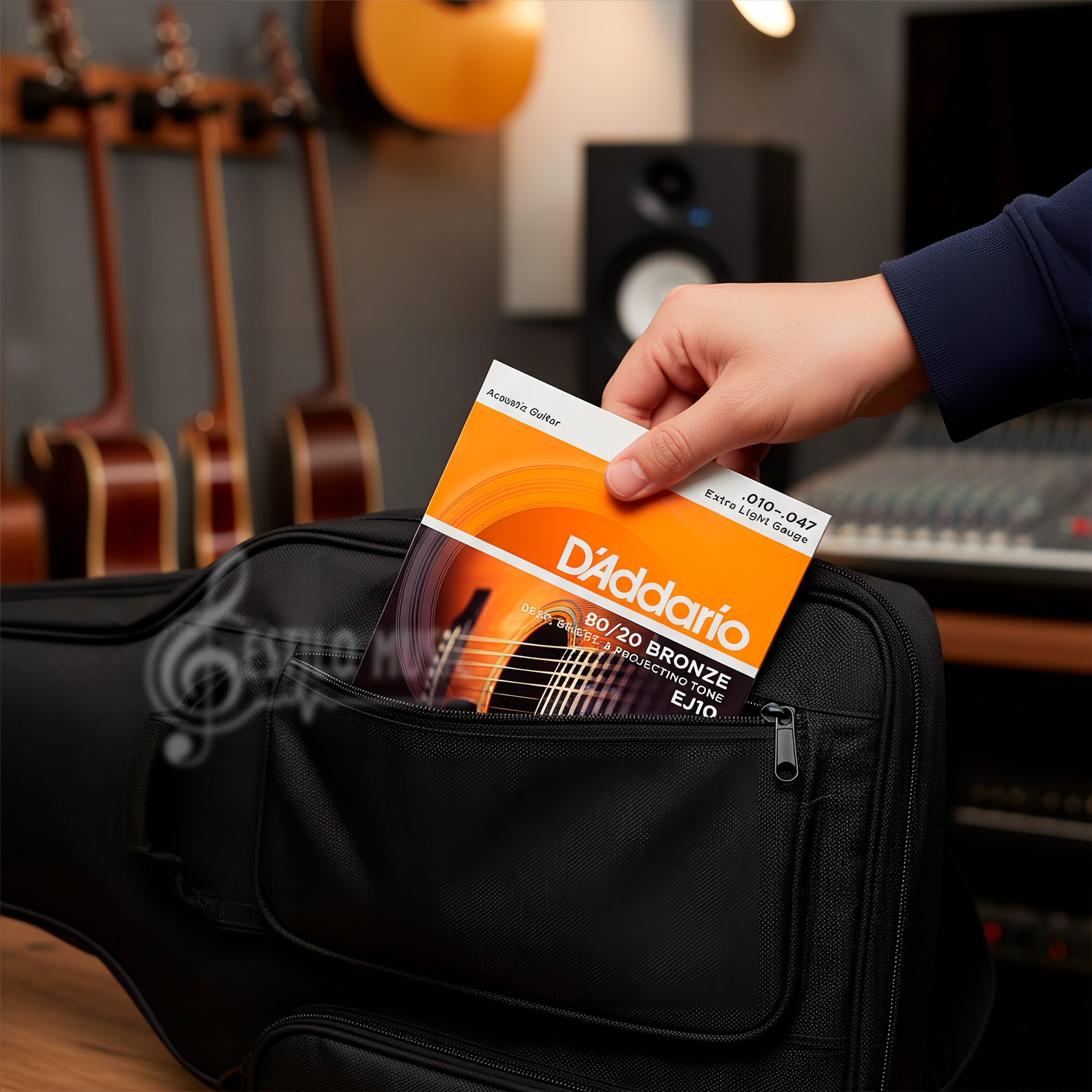 Cuerdas Daddario EJ10 para Guitarra acústica con calibre extra ligero y entorchado en bronce, tono brillante. Juego de Cuerdas Daddario EJ10 para Guitarra con empaque anticorrosión y sello de garantía original.
