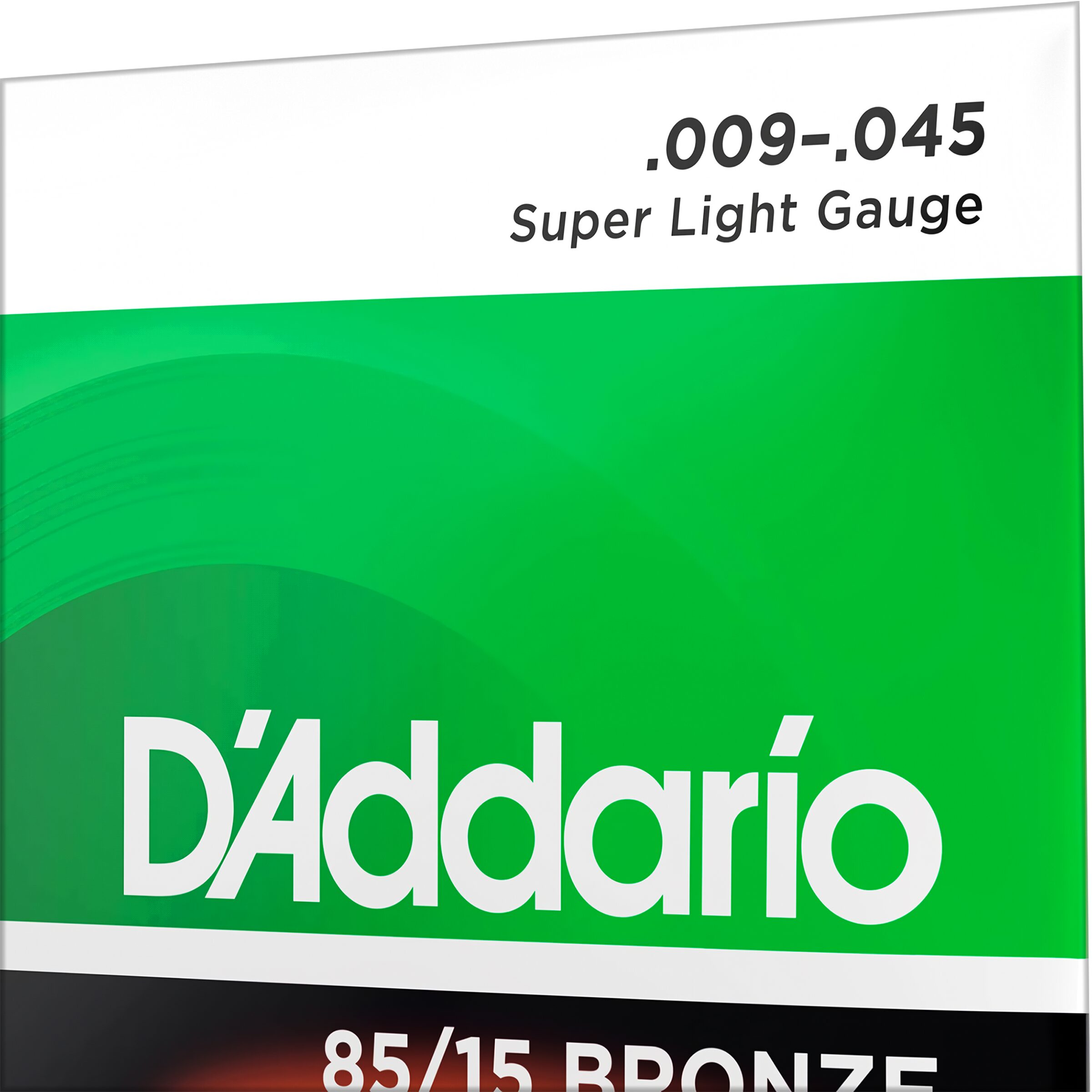 D'Addario EZ890 Super Light Gauge 09-45 – cuerdas de guitarra acústica 85/15 Bronze, brillo y fácil ejecución Daddario