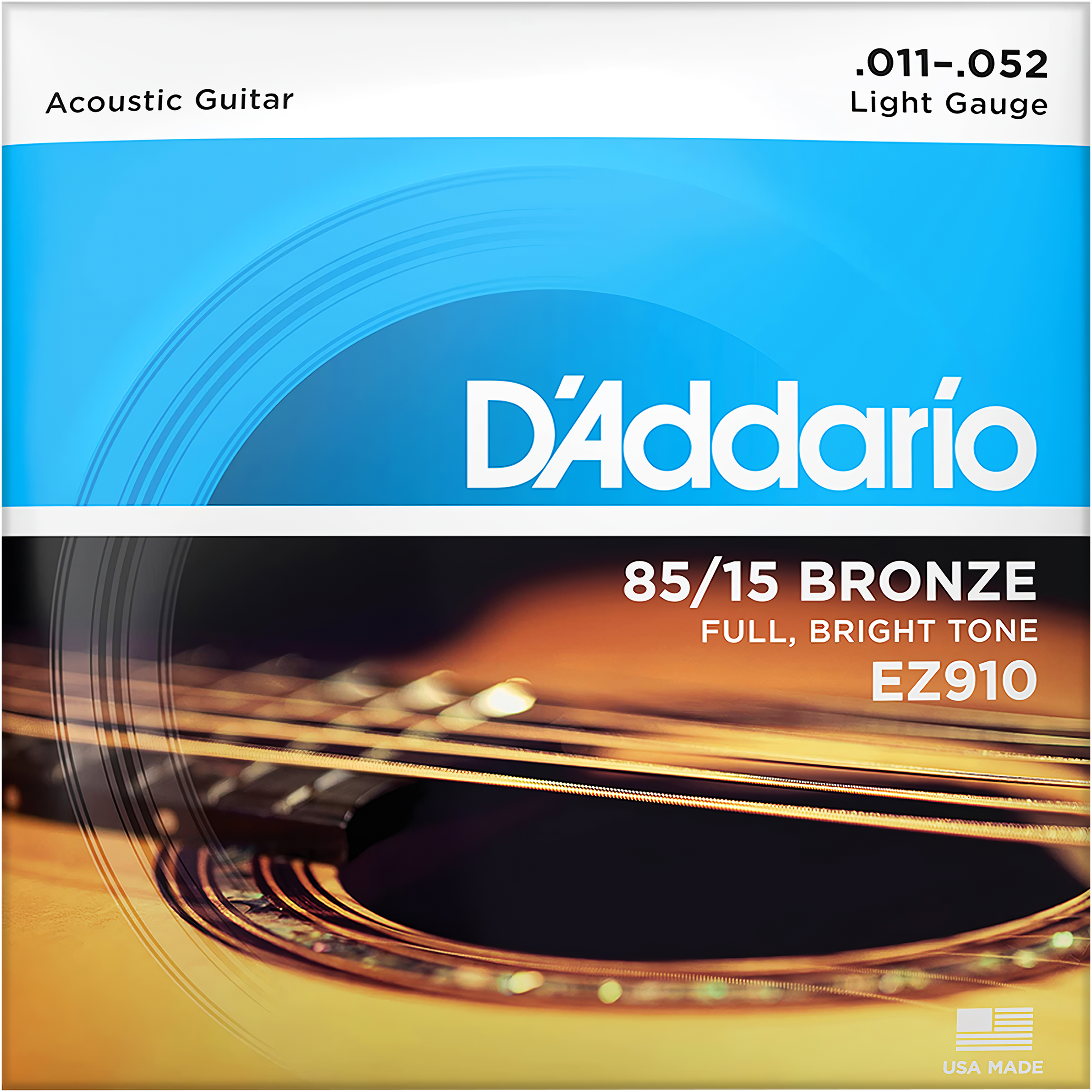 Cuerdas Daddario EZ910 P/ Guitarra Tensión 0.011 - 0.052
