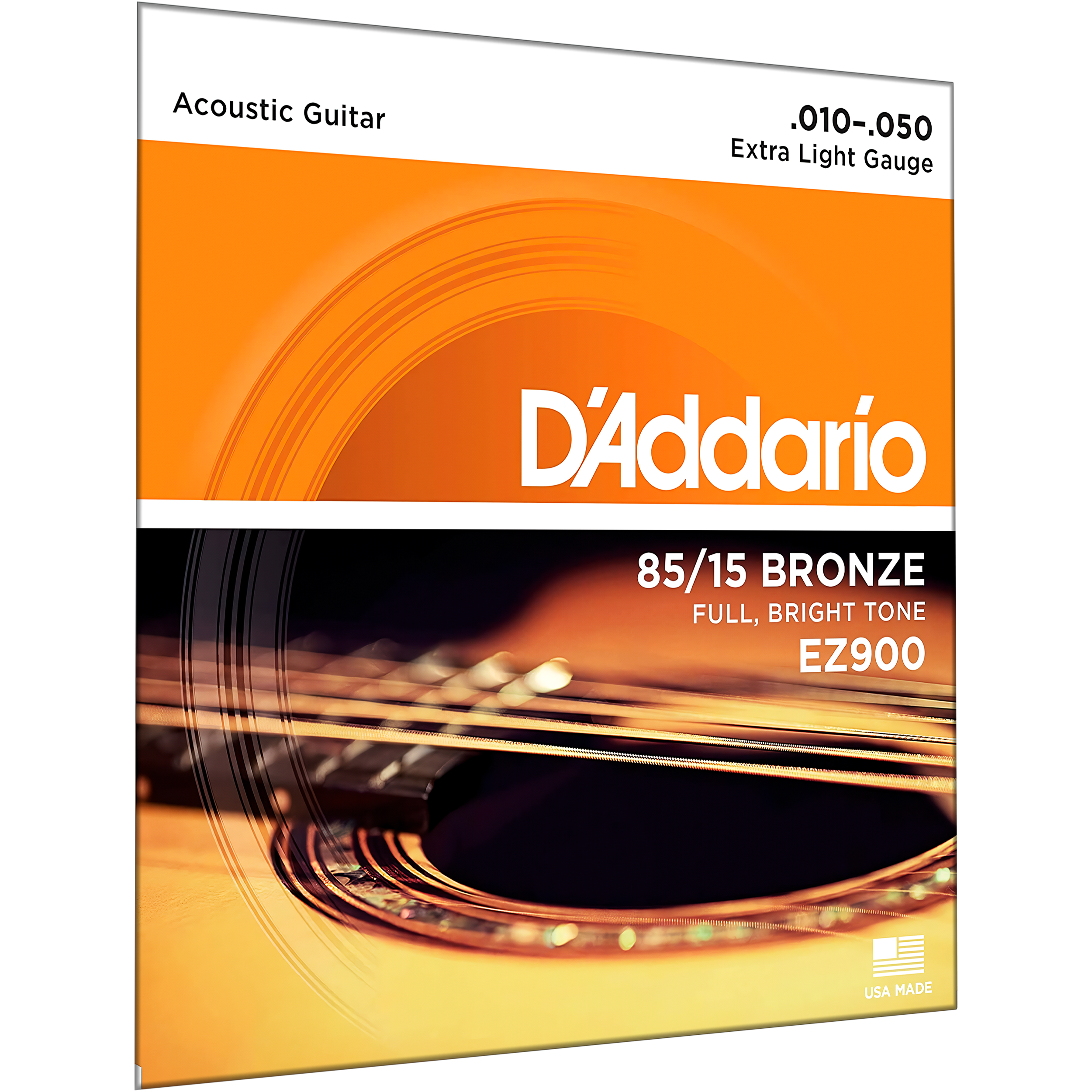 D’Addario EZ900 cuerdas acústicas 85/15 Bronze, calibre extra light .010-.050, tono balanceado y gran proyección daddario