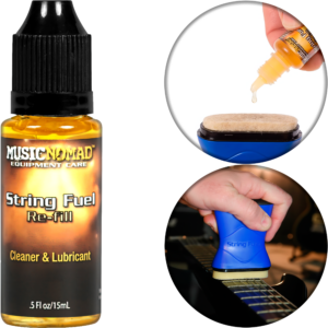 Limpiador Cuerdas Guitarra MN120 Music Nomad repuesto String Fuel para limpieza y lubricación de cuerdas.