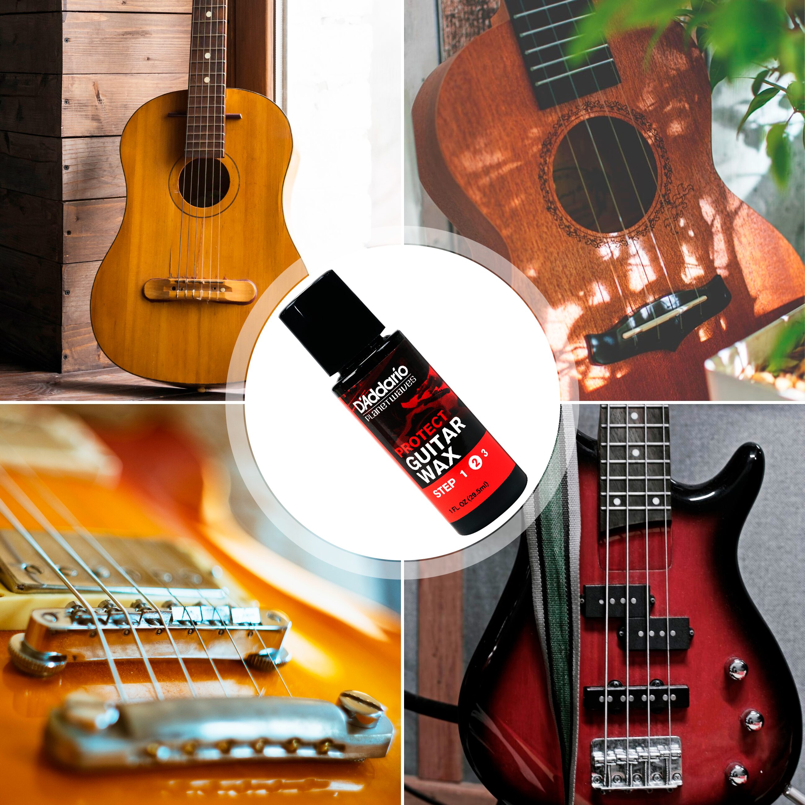 Limpiador Instrumentos PW-PL-02S Daddario Planet Waves crema protectora y selladora para guitarra.