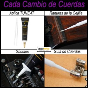 Lubricante P/ Cuerdas Guitarra Music Nomad MN106 para mejorar afinación y reducir desgaste.