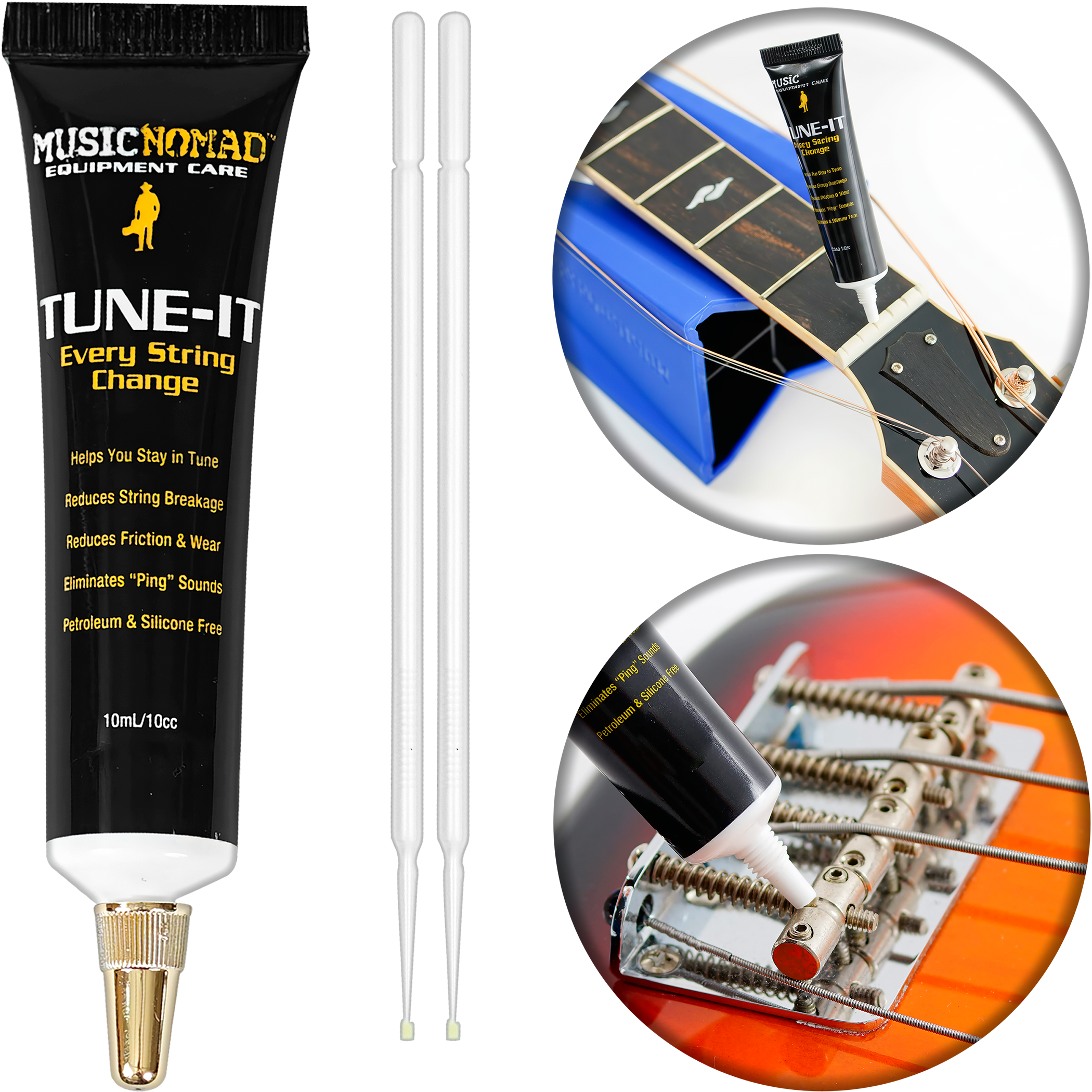 Lubricante P/ Cuerdas Guitarra Music Nomad MN106 para mejorar afinación y reducir desgaste.