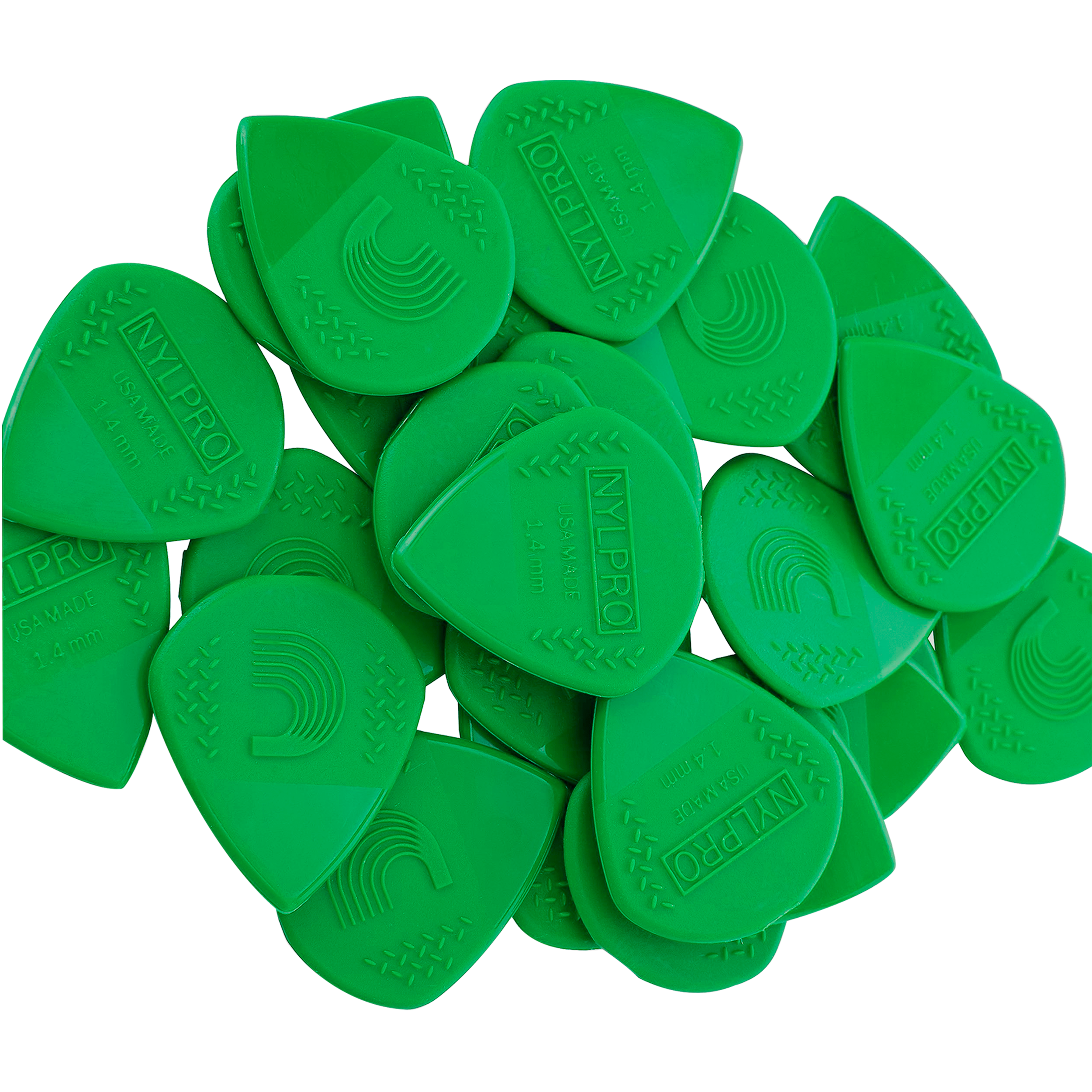 Puas Planet Waves 3NPP7-10 de nylon calibre 1.4 mm color verde para guitarra estilo jazz