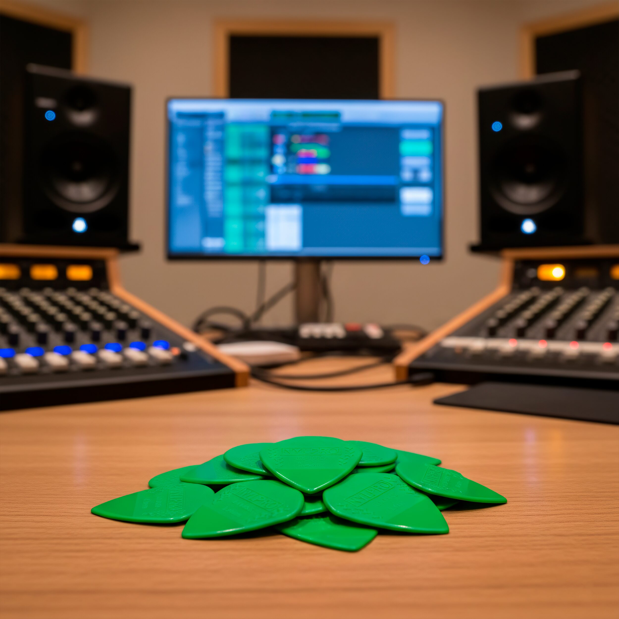 Puas Planet Waves 3NPP7-10 de nylon calibre 1.4 mm color verde para guitarra estilo jazz