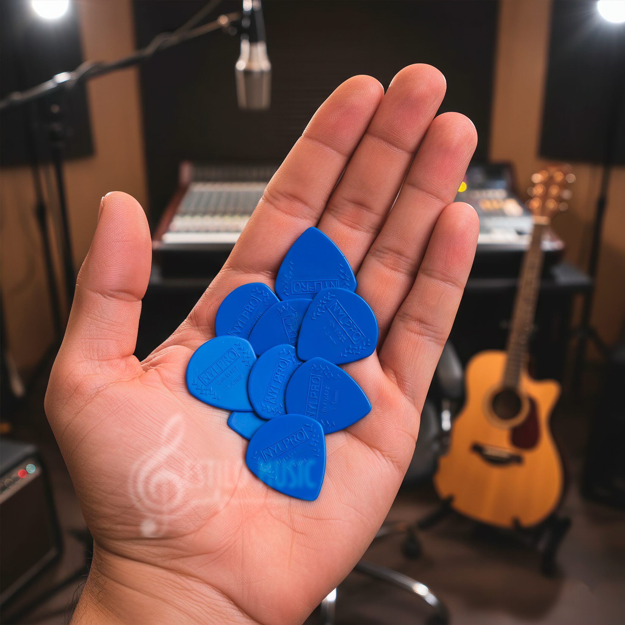 Puas Planet Waves 3NPR7-10 de nylon calibre 1.4 mm color verde para guitarra estilo jazz