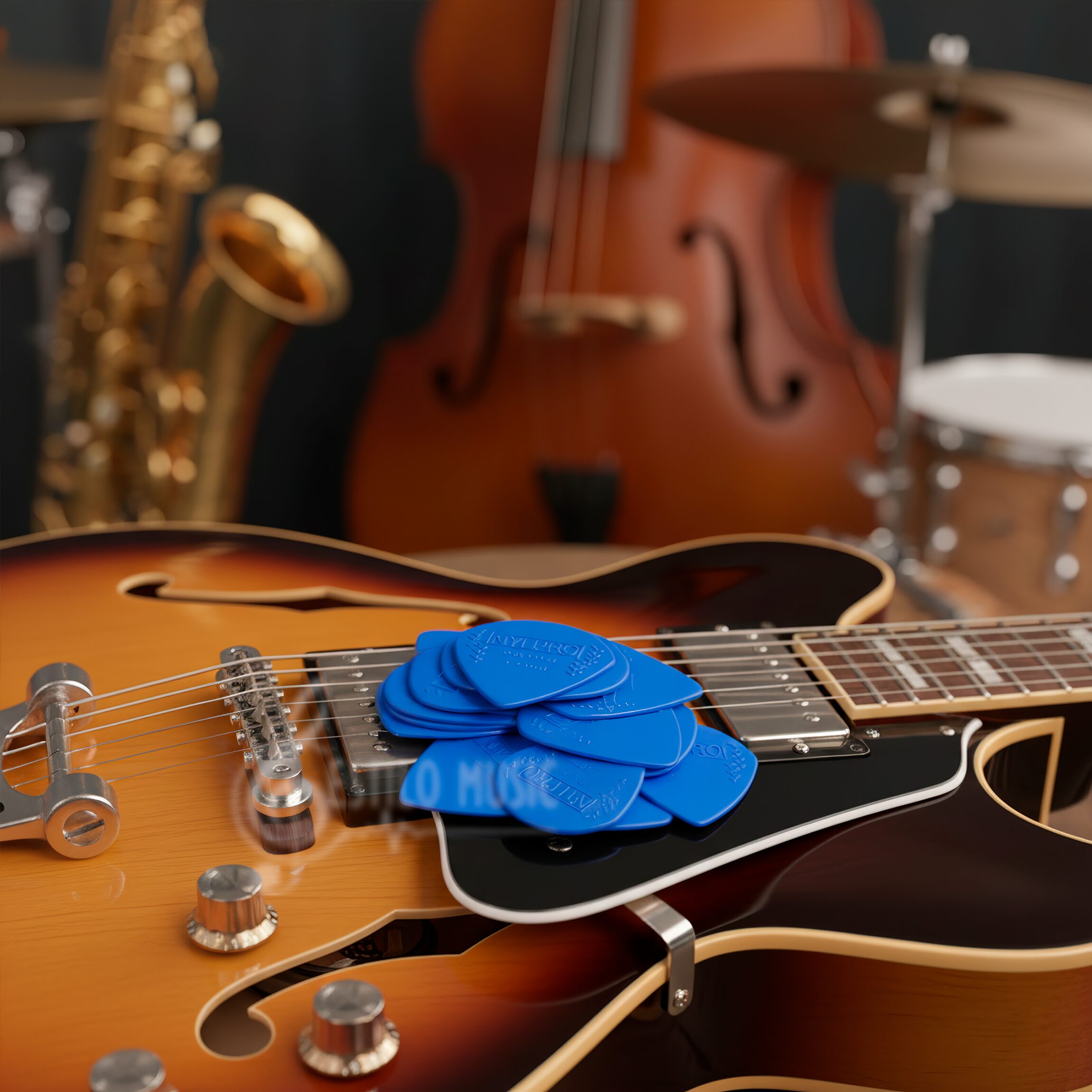 Puas Planet Waves 3NPR7-10 de nylon calibre 1.4 mm color verde para guitarra estilo jazz