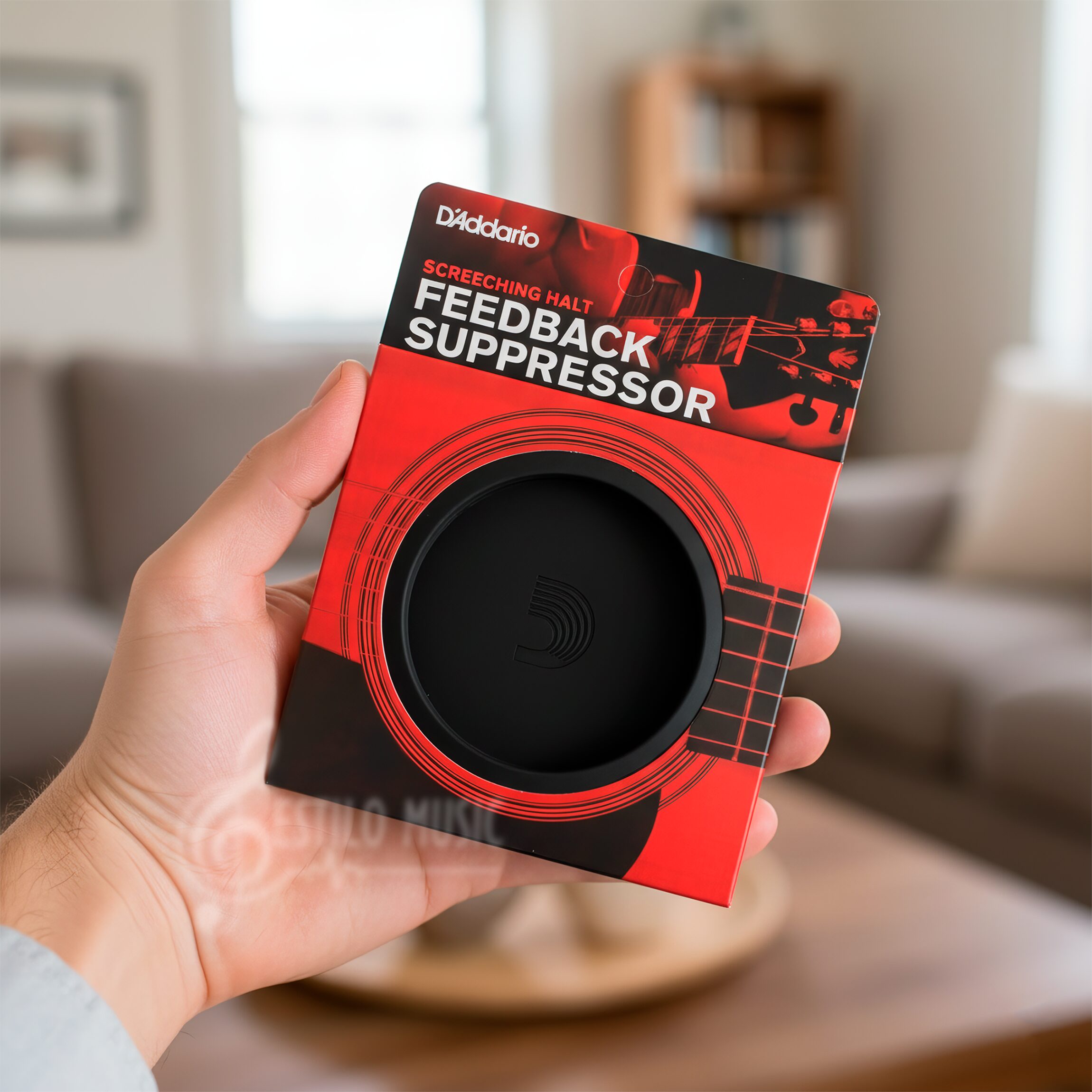 Supresor Feedback PW-SH-01 Daddario de material flexible para boca de guitarra acústica de 10 cm.