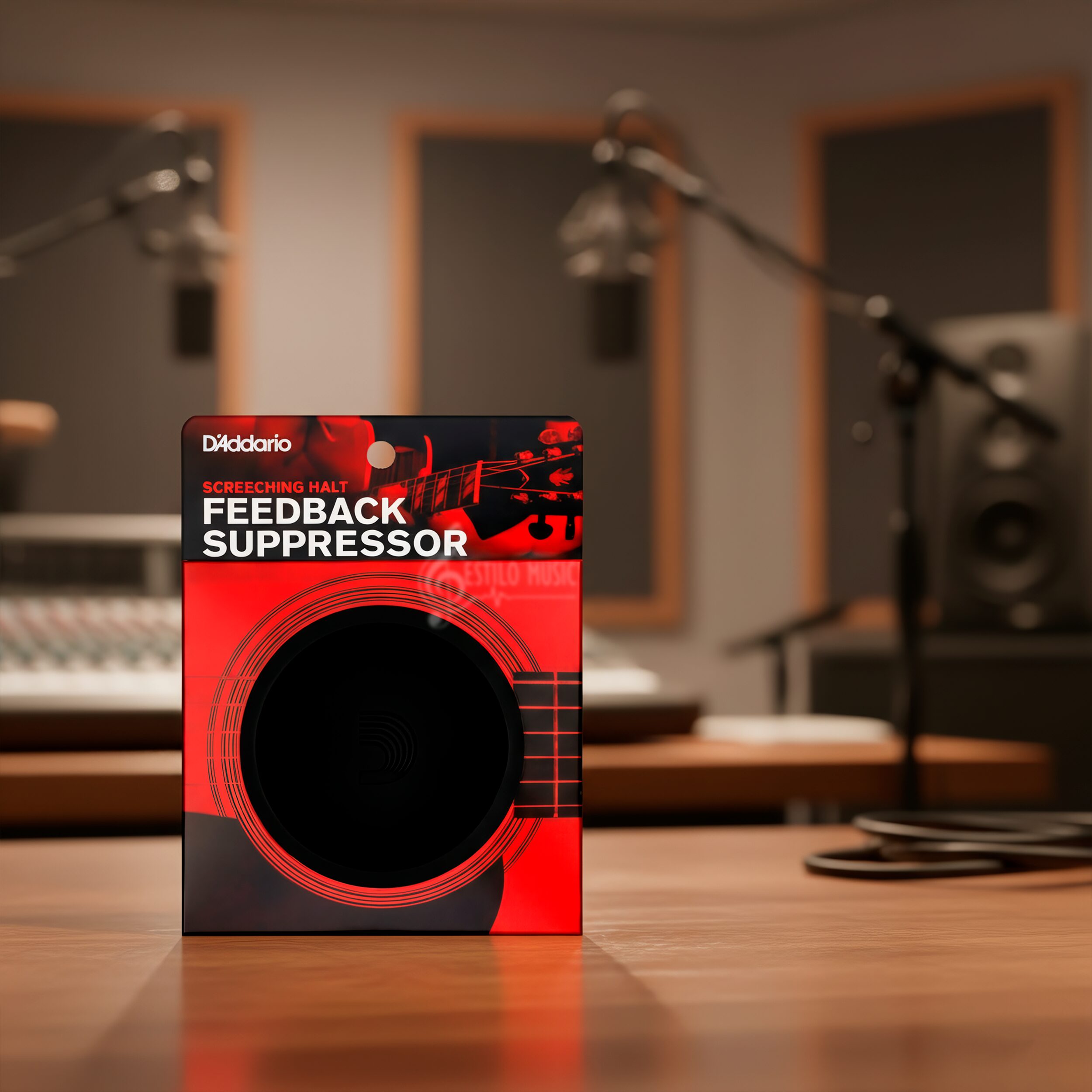 Supresor Feedback PW-SH-01 Daddario de material flexible para boca de guitarra acústica de 10 cm.