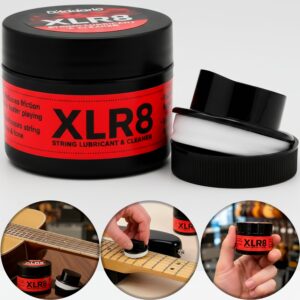 Limpiador De Cuerdas Daddario Pw-xlr8-01 con aplicador lubricante para guitarra y bajo, modelo PW-XLR8-01.